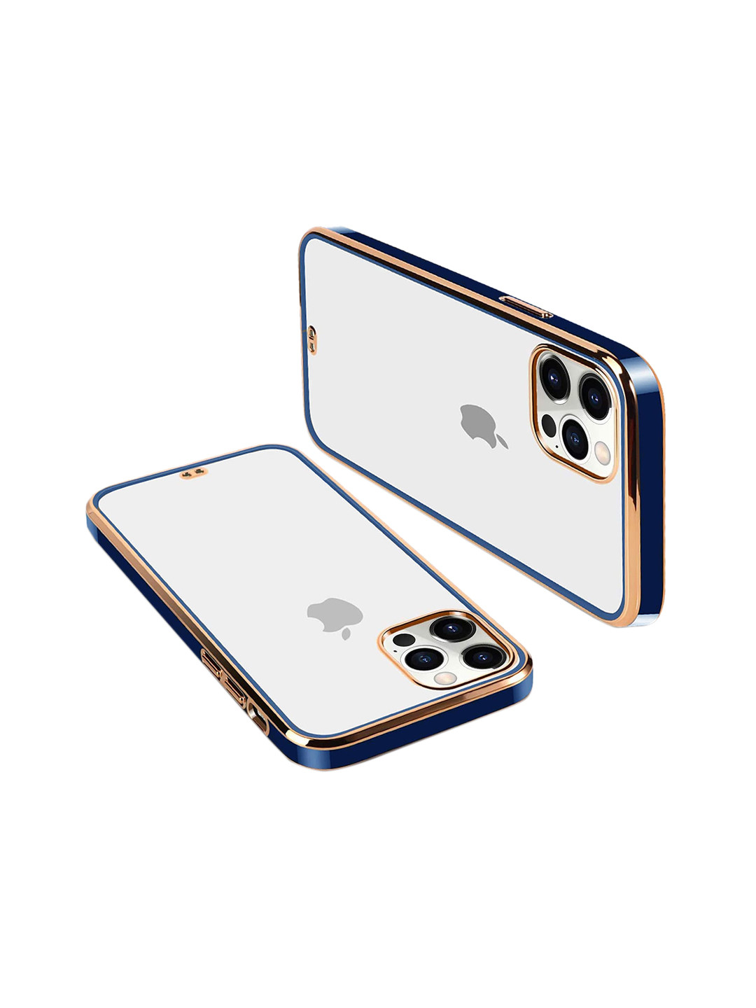 

Karwan Blue & Gold Toned Squareplatting iPhone 12 Pro Max Mobile Phone Case