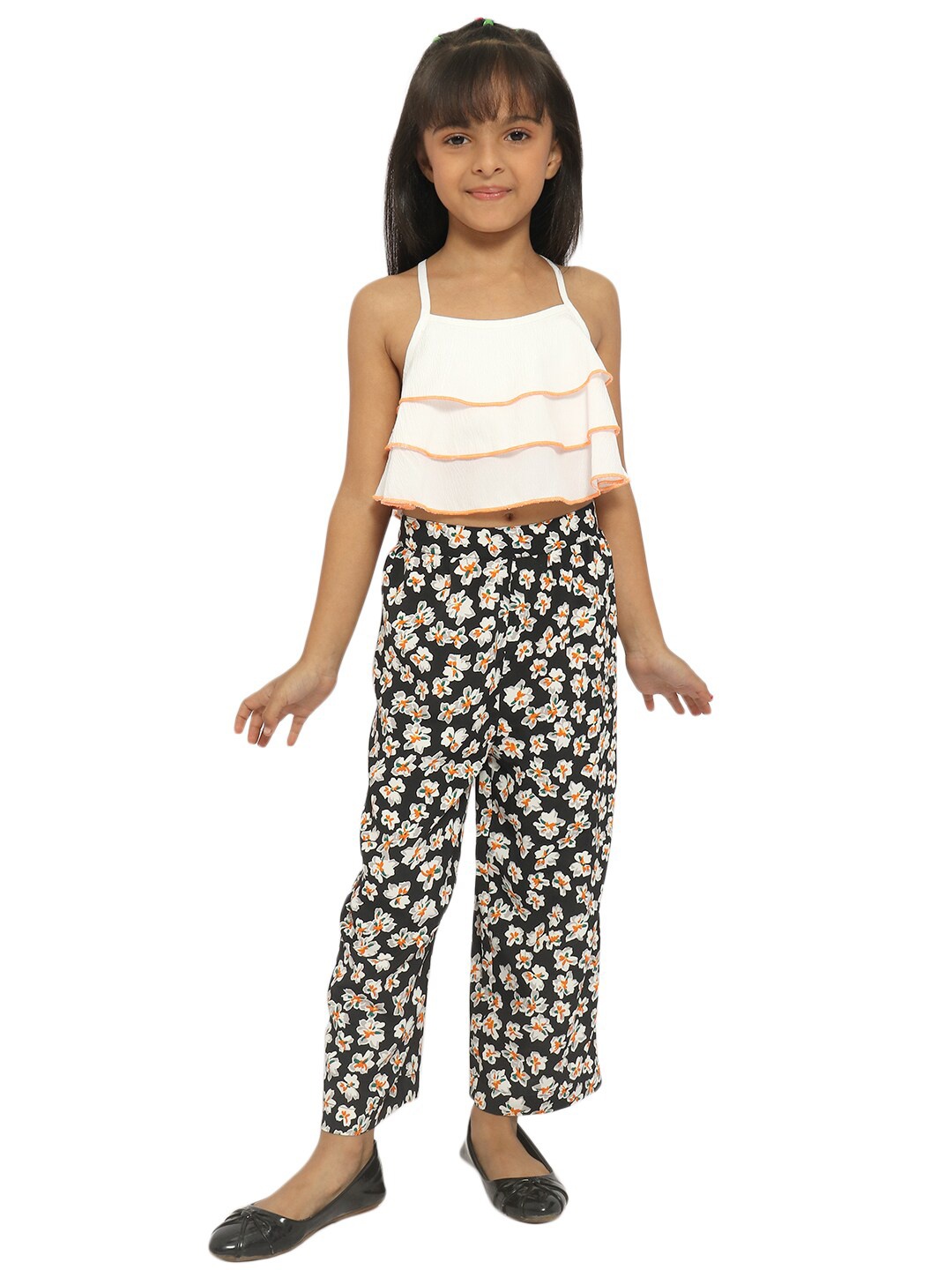 

Nauti Nati Girls Top with Trousers, White