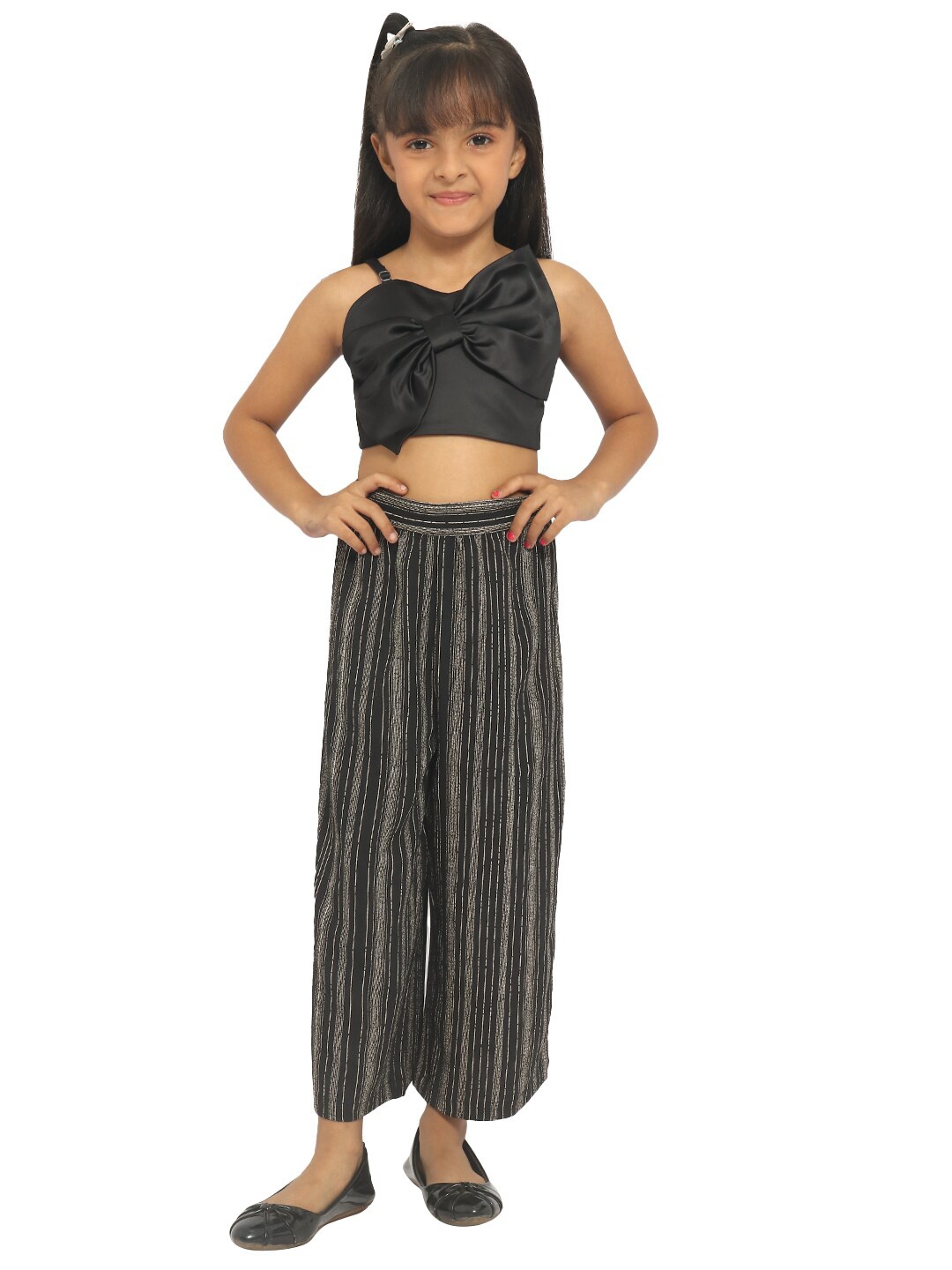 

Nauti Nati Girls Top with Palazzos, Black