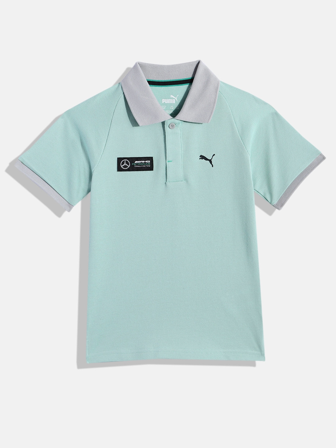 

PUMA Motorsport Kids Mercedes AMG Petronas Applique Regular fit Polo Pure Cotton T-shirt, Green