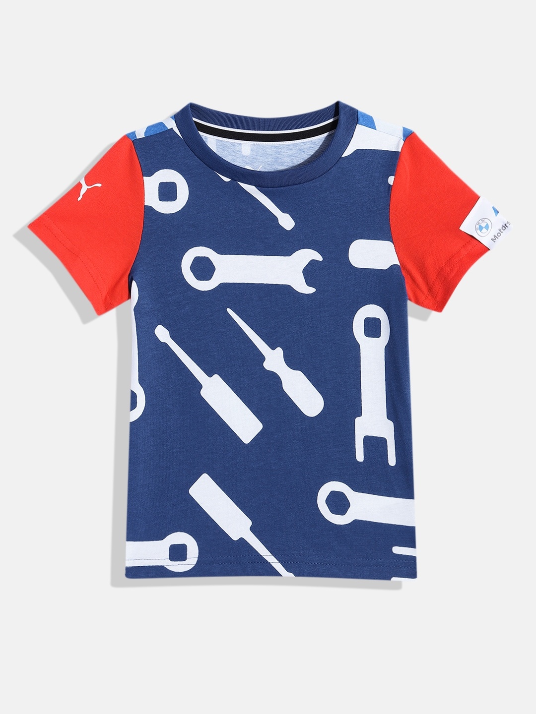

PUMA Motorsport Kids Printed Regular fit Pure Cotton T-shirt, Blue