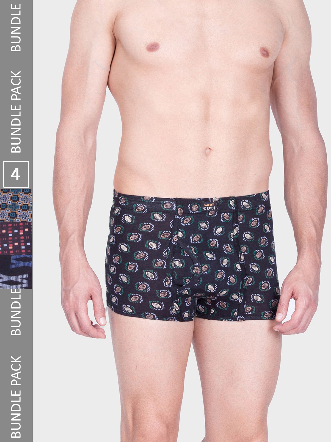 

Lux Cozi Men Pack Of 4 Trunks, Navy blue