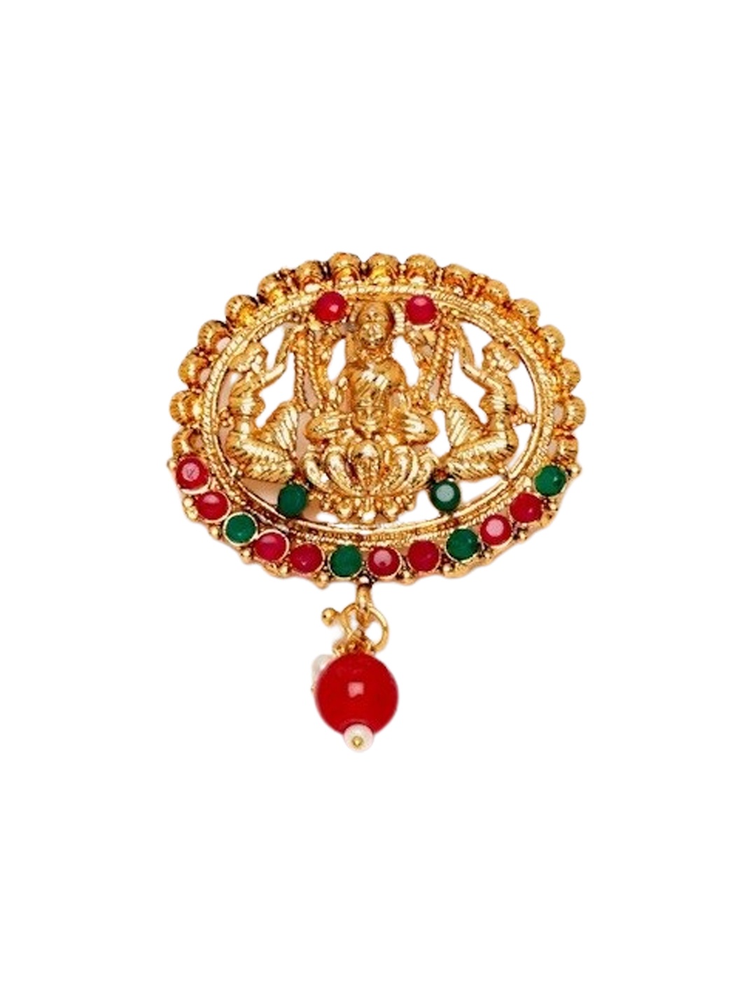 

Sanjog Jadai South Indian Juda Bun Comb Pin Billai Hair Brooch with Hook, Gold