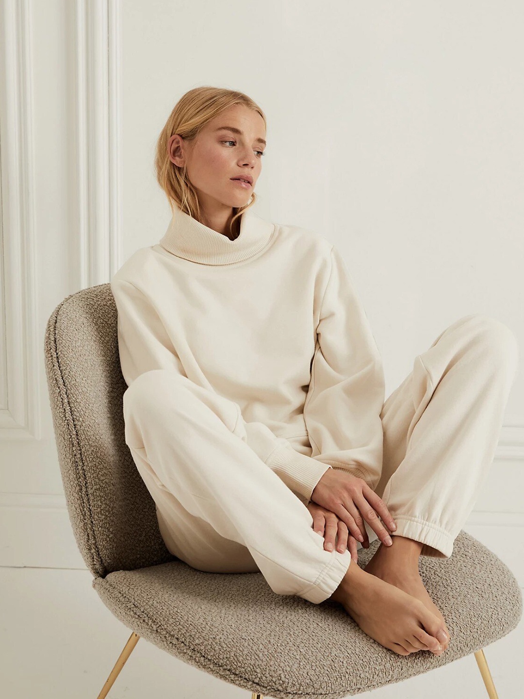 

Marks & Spencer Women Cotton Lounge Pants, Cream