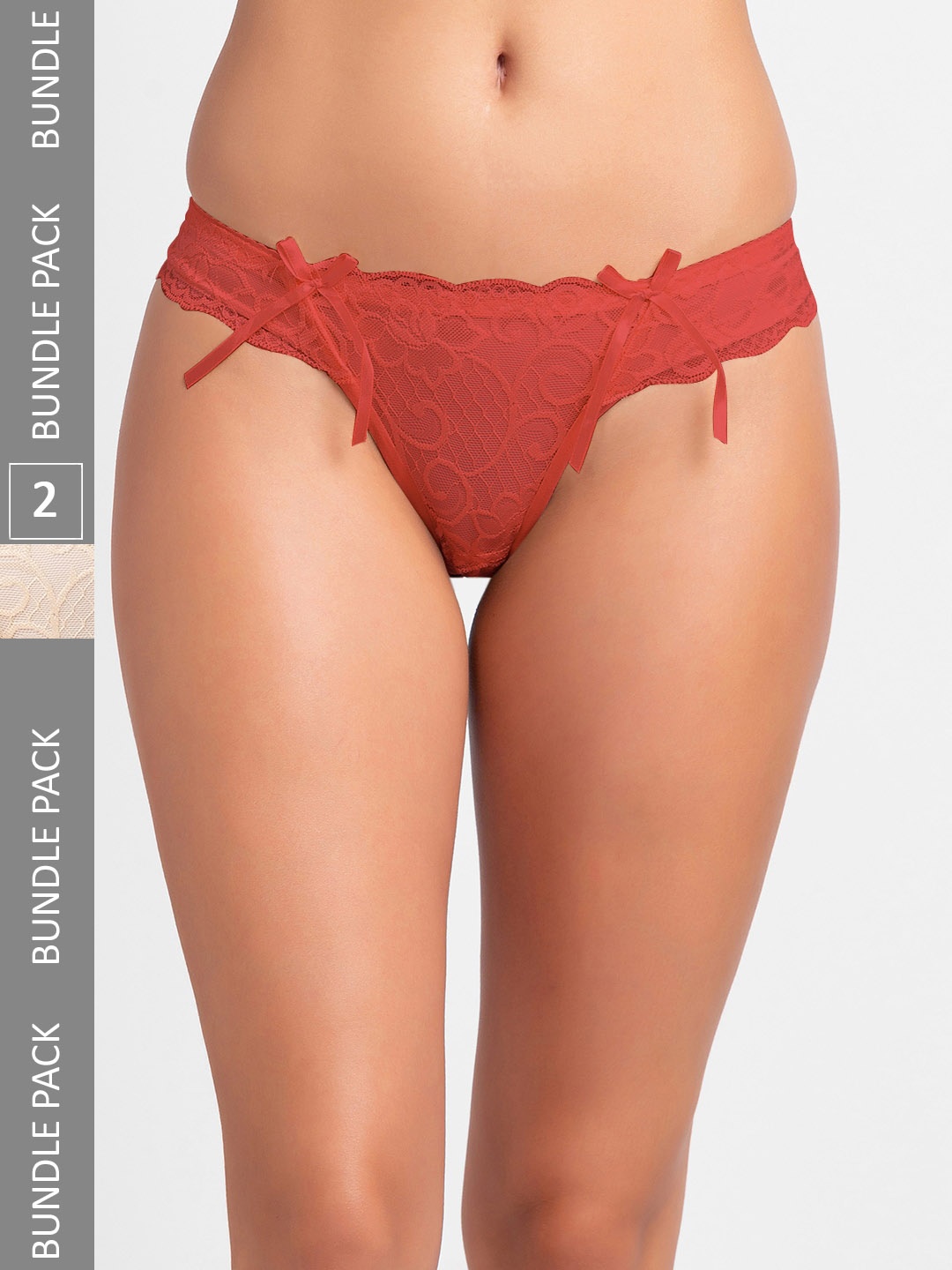 

FashionRack Women Pack Of 2 Assorted Thong Briefs