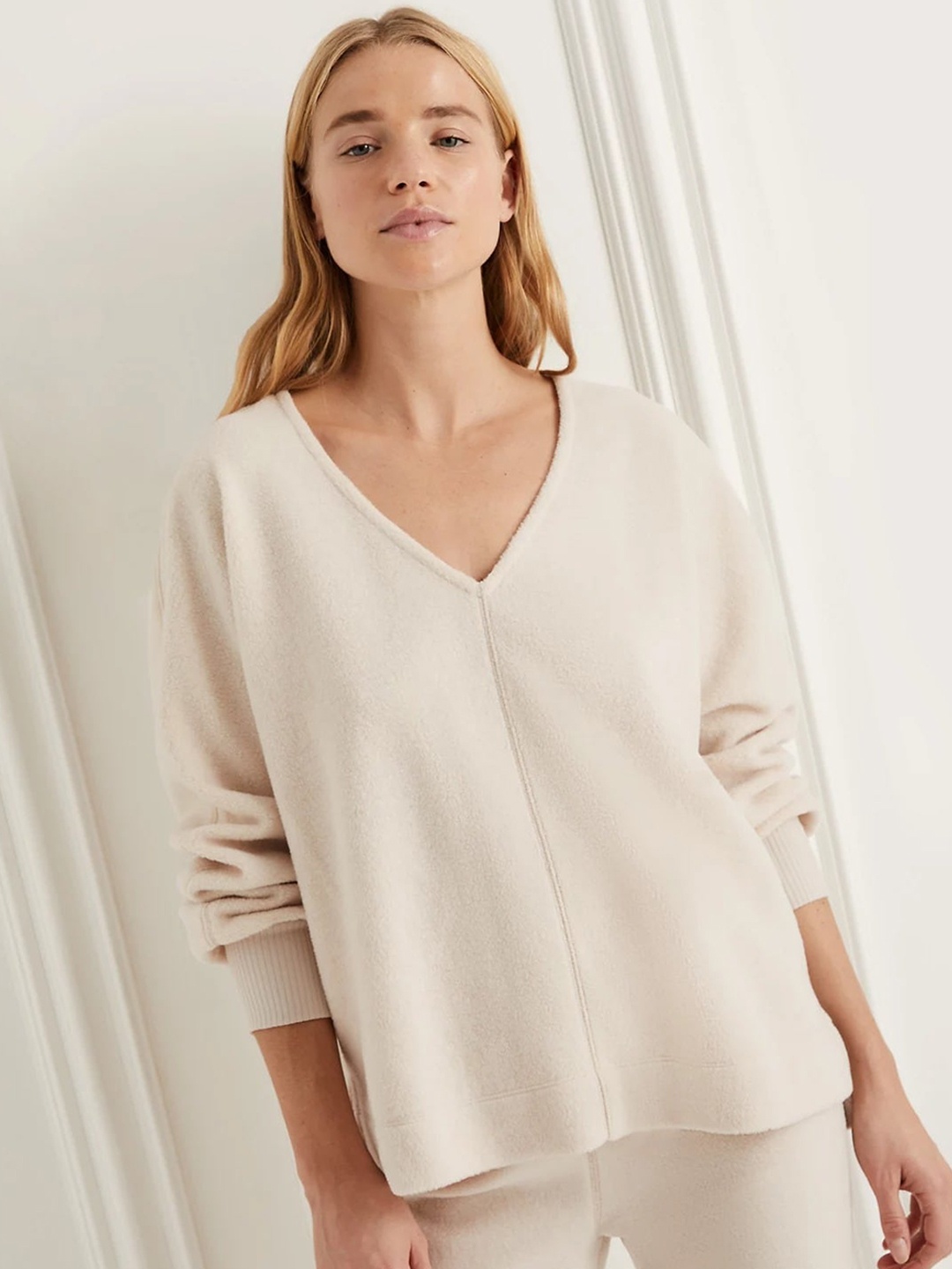 

Marks & Spencer Women Beige Sweatshirt