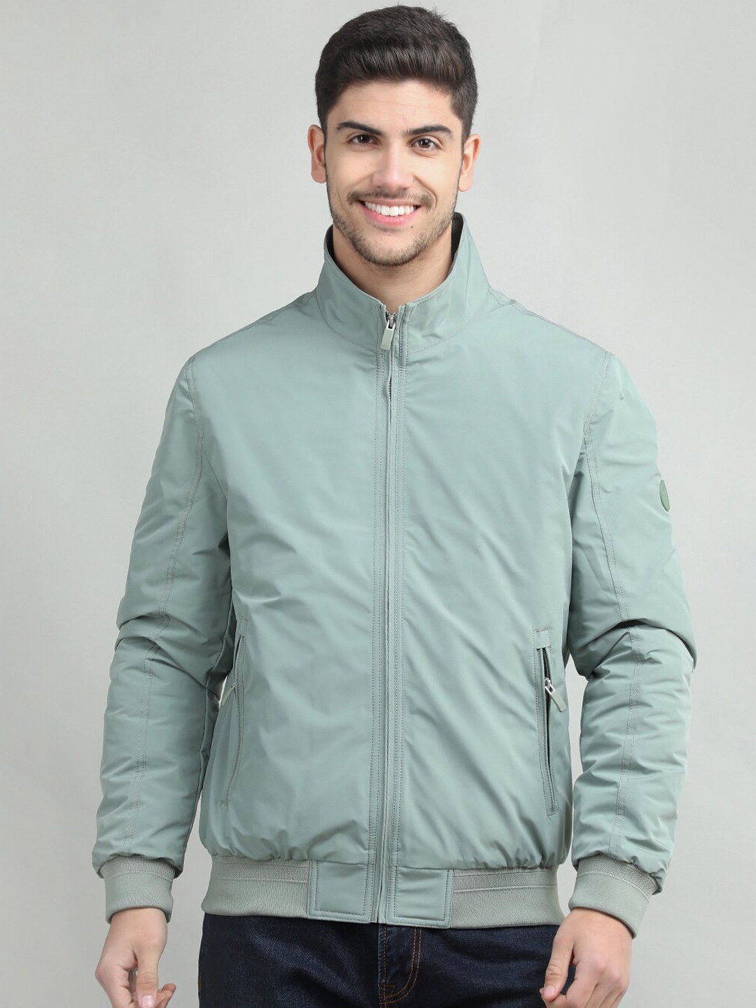 

LURE URBAN Men Camouflage Longline Outdoor Puffer Jacket, Green