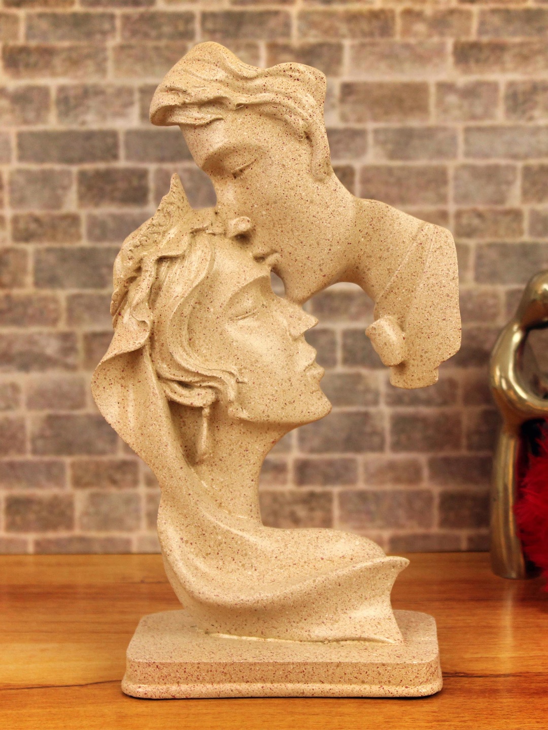 

TIED RIBBONS Beige Couple Face Figurine Showpiece