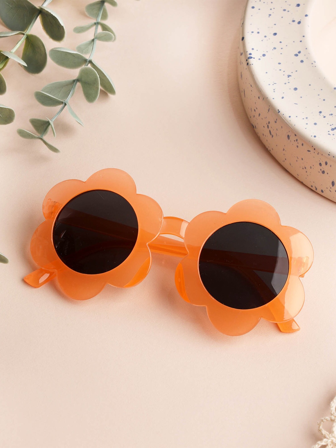 

KICKS & CRAWL Girls Black Lens & Orange Other Sunglasses with UV Protected Lens