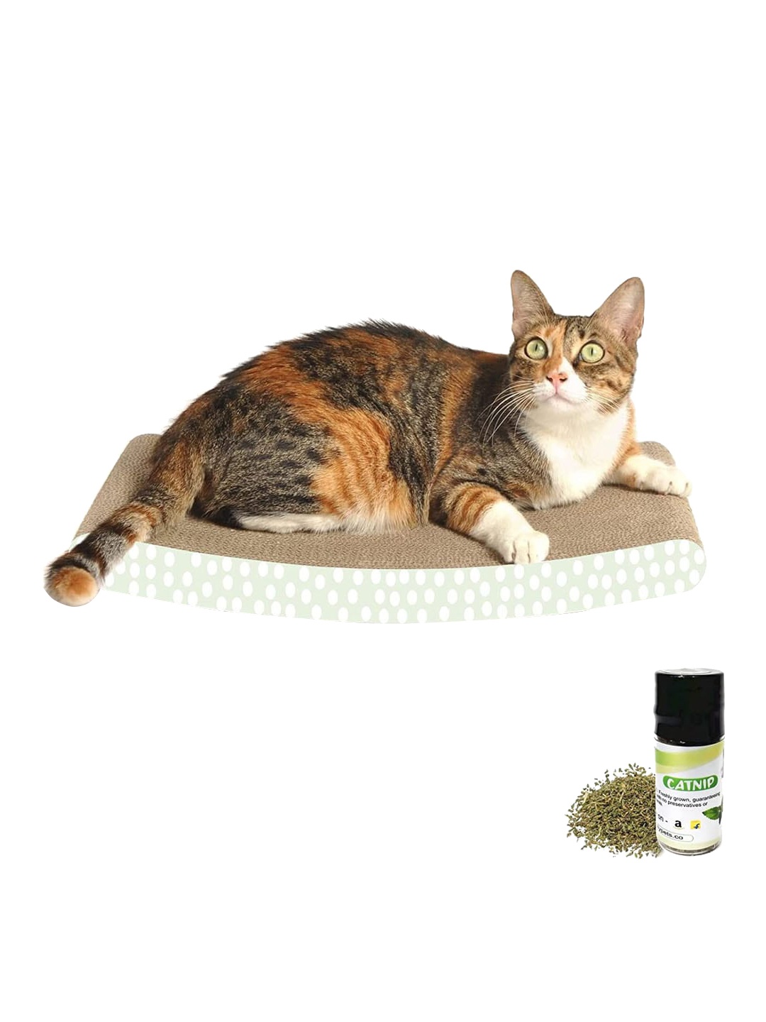 

Emily pets Reversible Curved Shaped Pet Scratcher, Beige