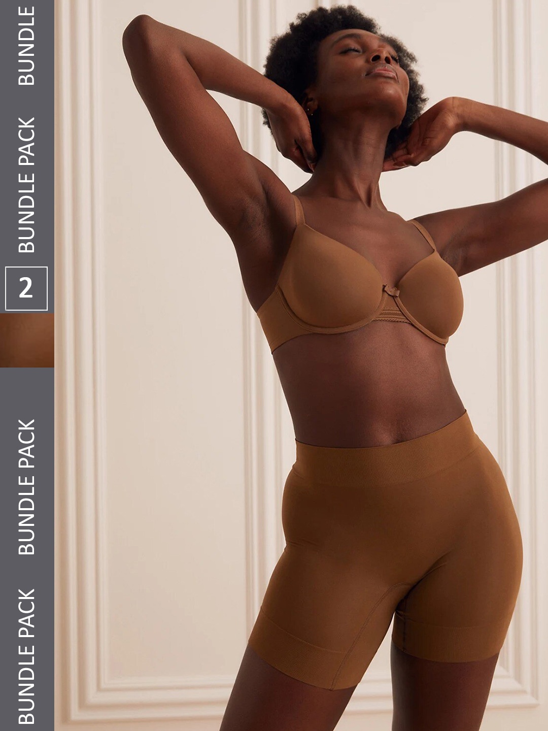 

Marks & Spencer Women Solid Tummy & Thigh Shapewear, Brown