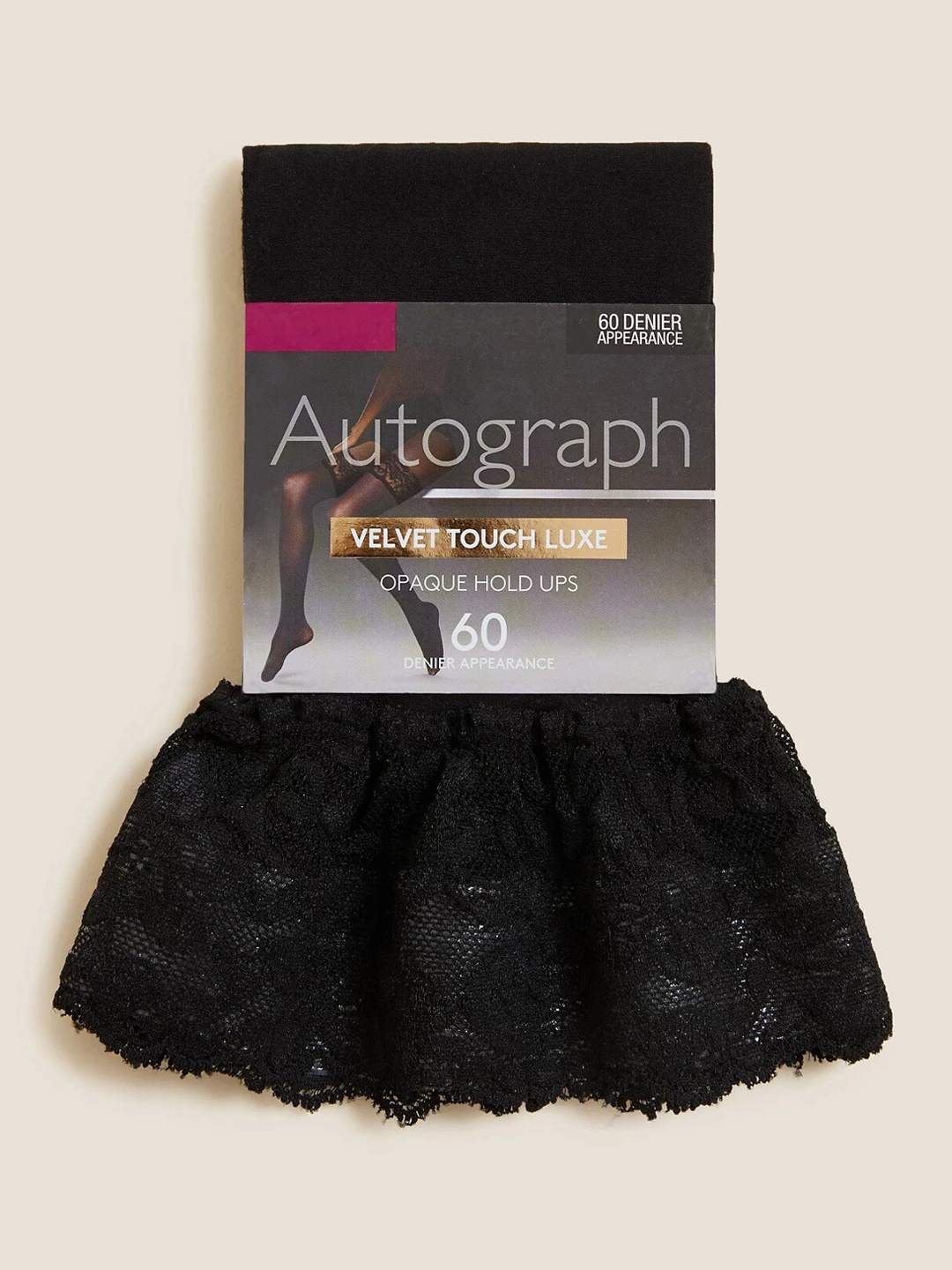 

Marks & Spencer Women Pantyhose Lace Stockings, Black