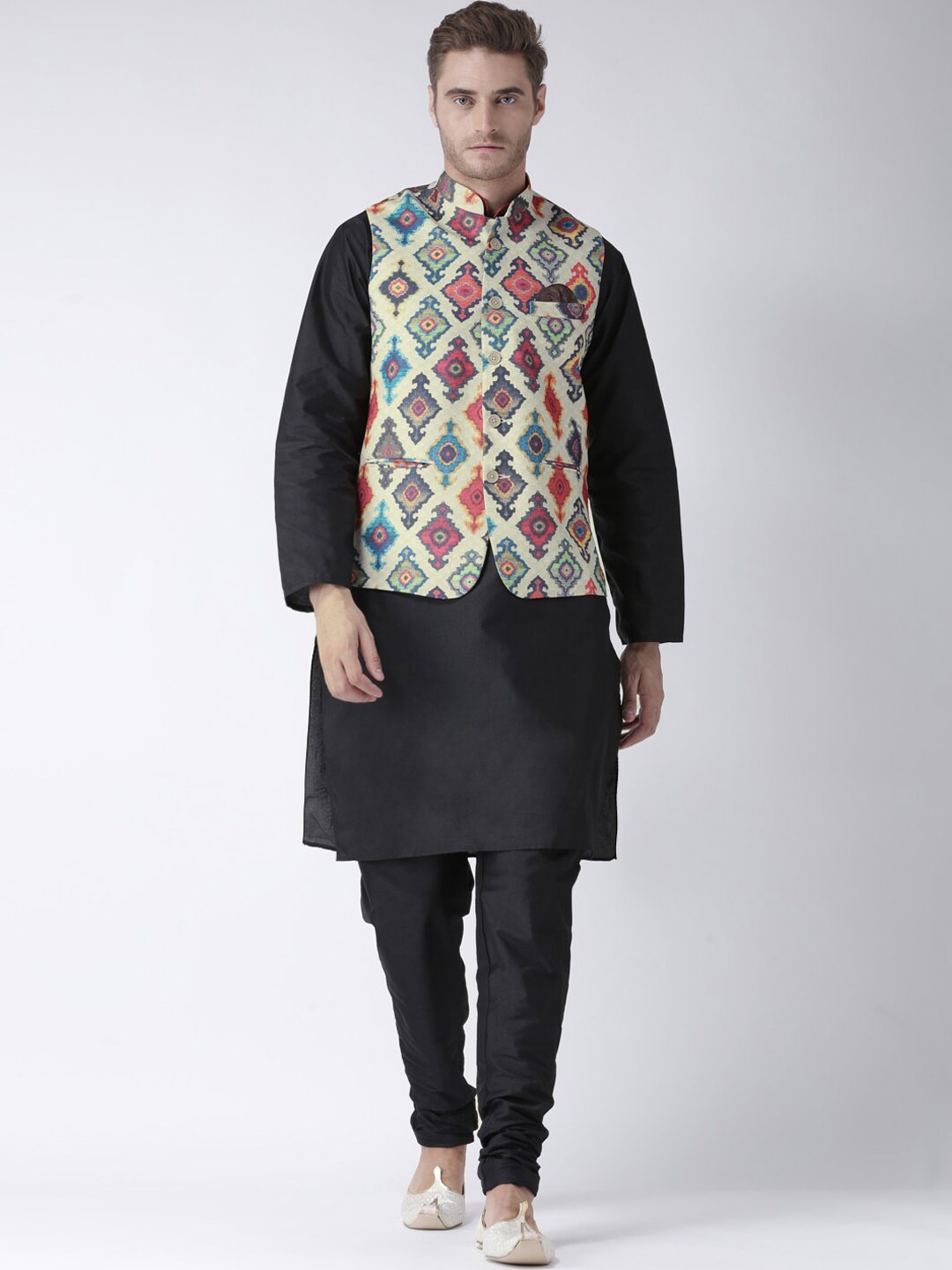 

hangup plus Men Kurta With Churidar, Black