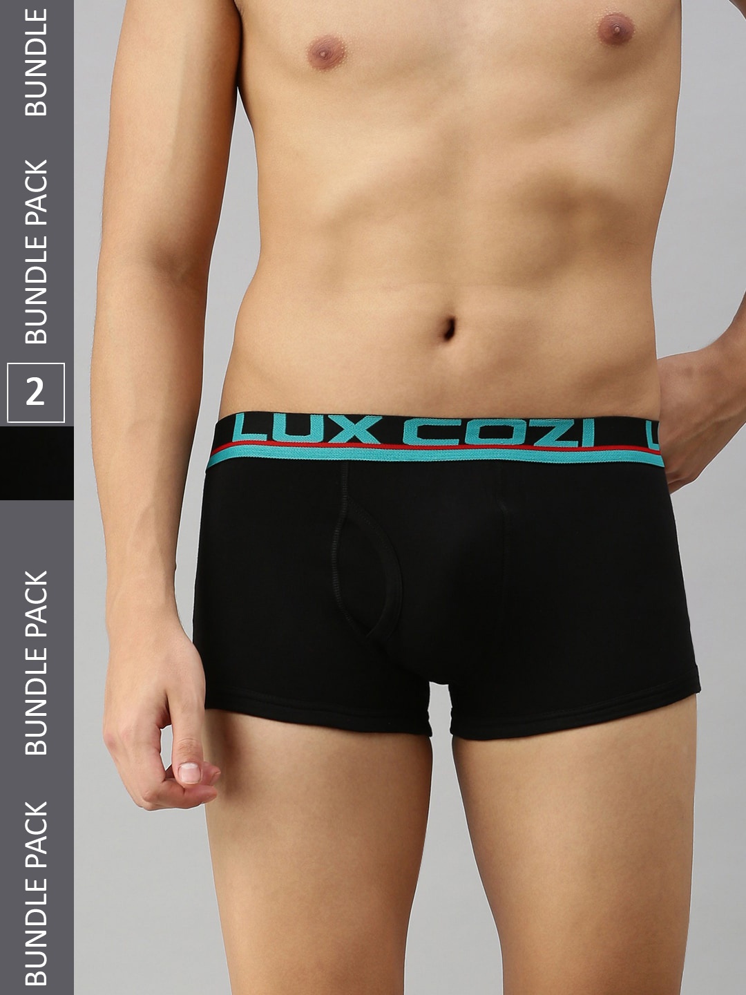 

Lux Cozi Men Pack Of 2 Trunks, Black