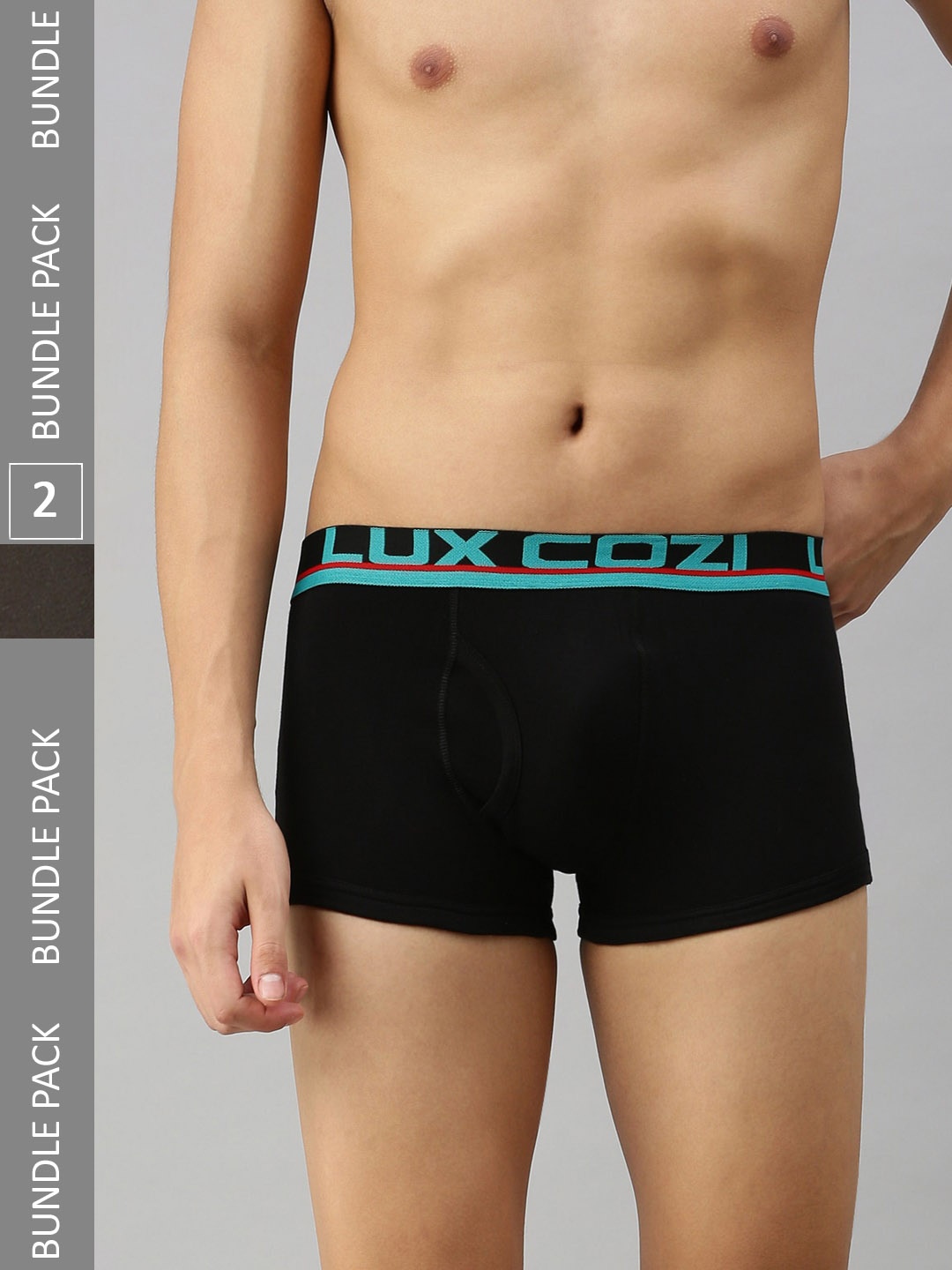 

Lux Cozi Men Pack Of 2 Trunks, Black
