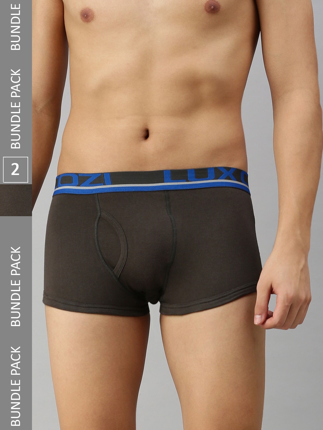 

Lux Cozi Men Pack Of 2 Trunks, Grey