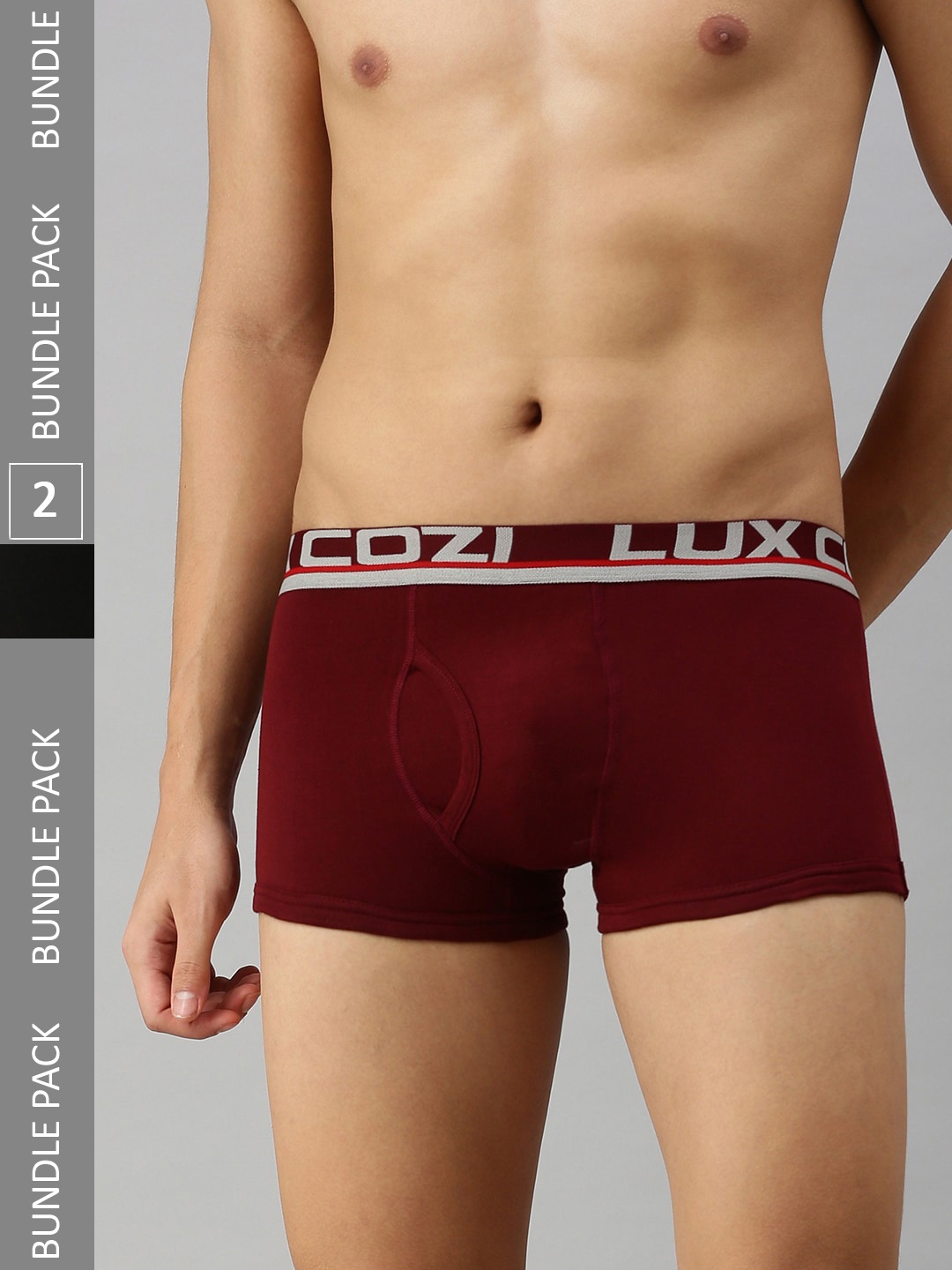 

Lux Cozi Men Pack Of 2 Trunks, Maroon