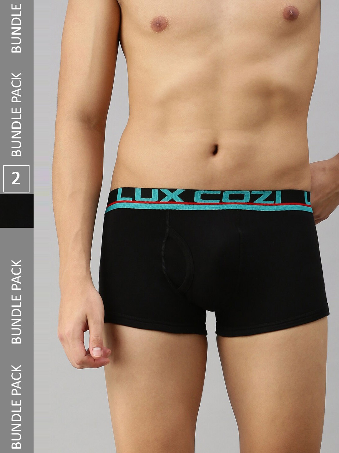 

Lux Cozi Men Pack Of 2 Trunks, Black