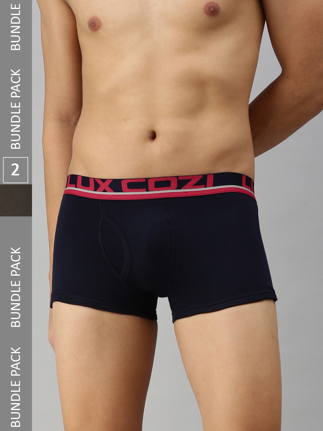 

Lux Cozi Men Pack Of 2 Trunks, Grey
