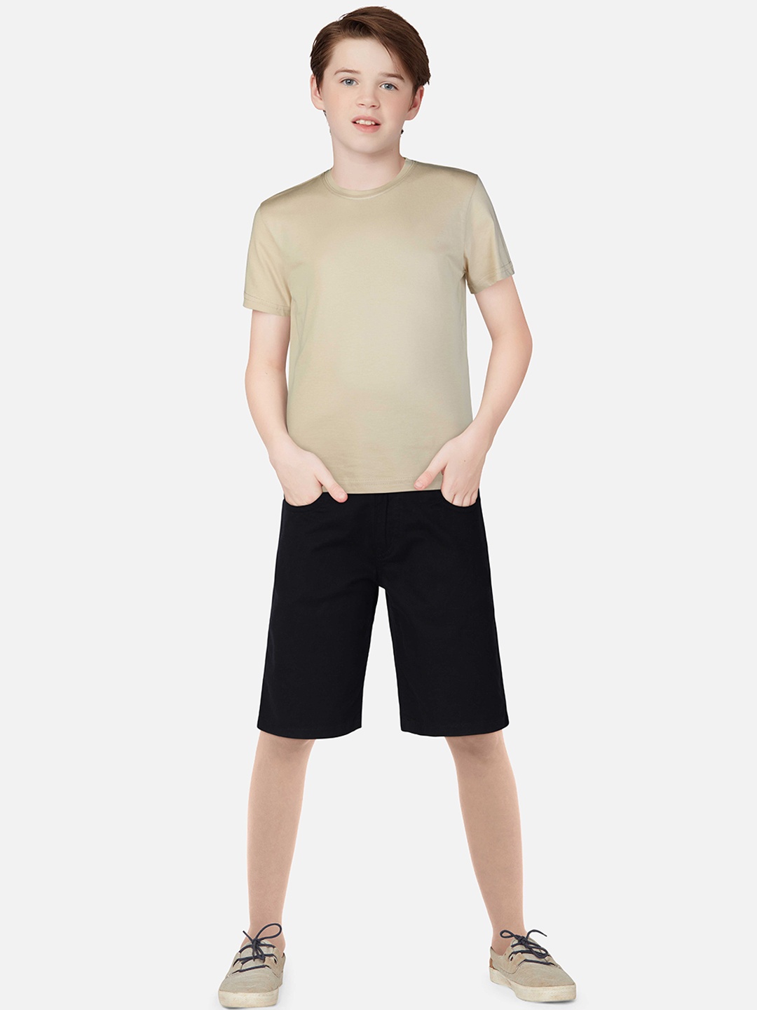 

Gini and Jony Boys Cotton Shorts, Black