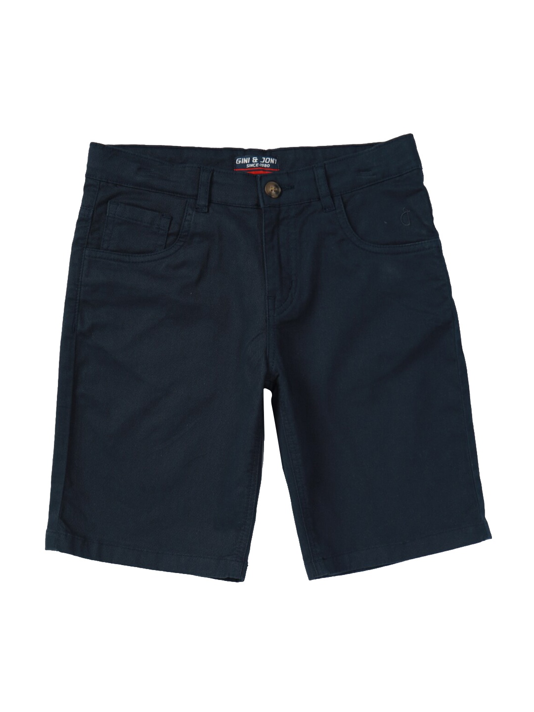 

Gini and Jony Boys Cotton Shorts, Navy blue