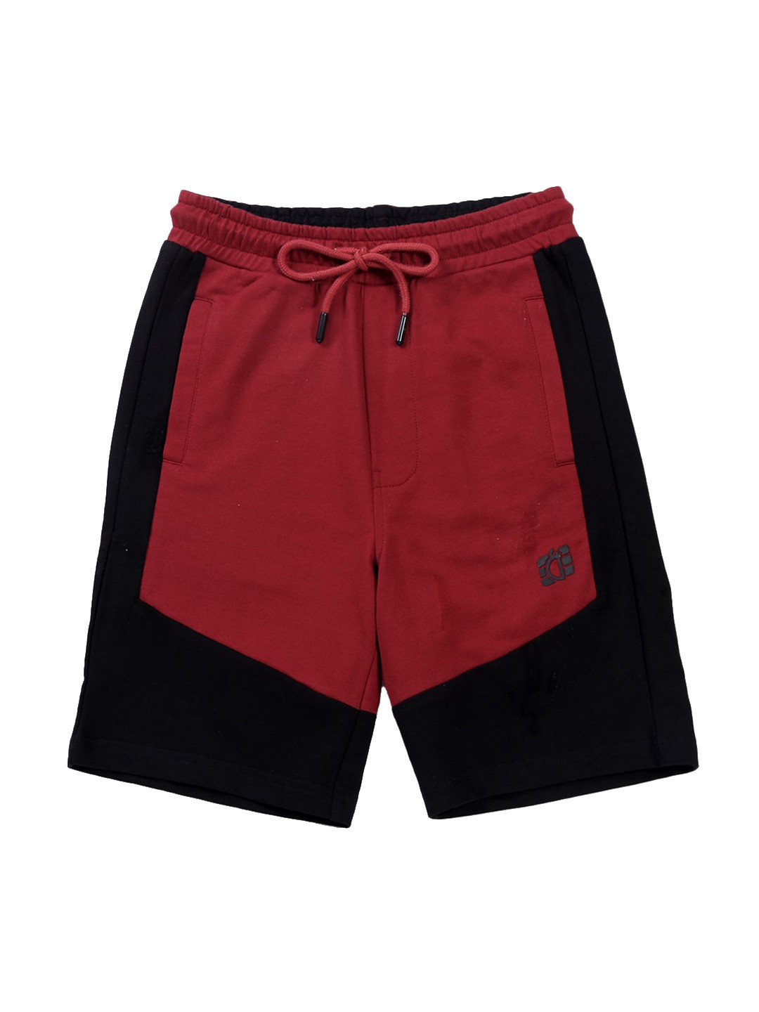 

Gini and Jony Boys Colourblocked Cotton Shorts, Red