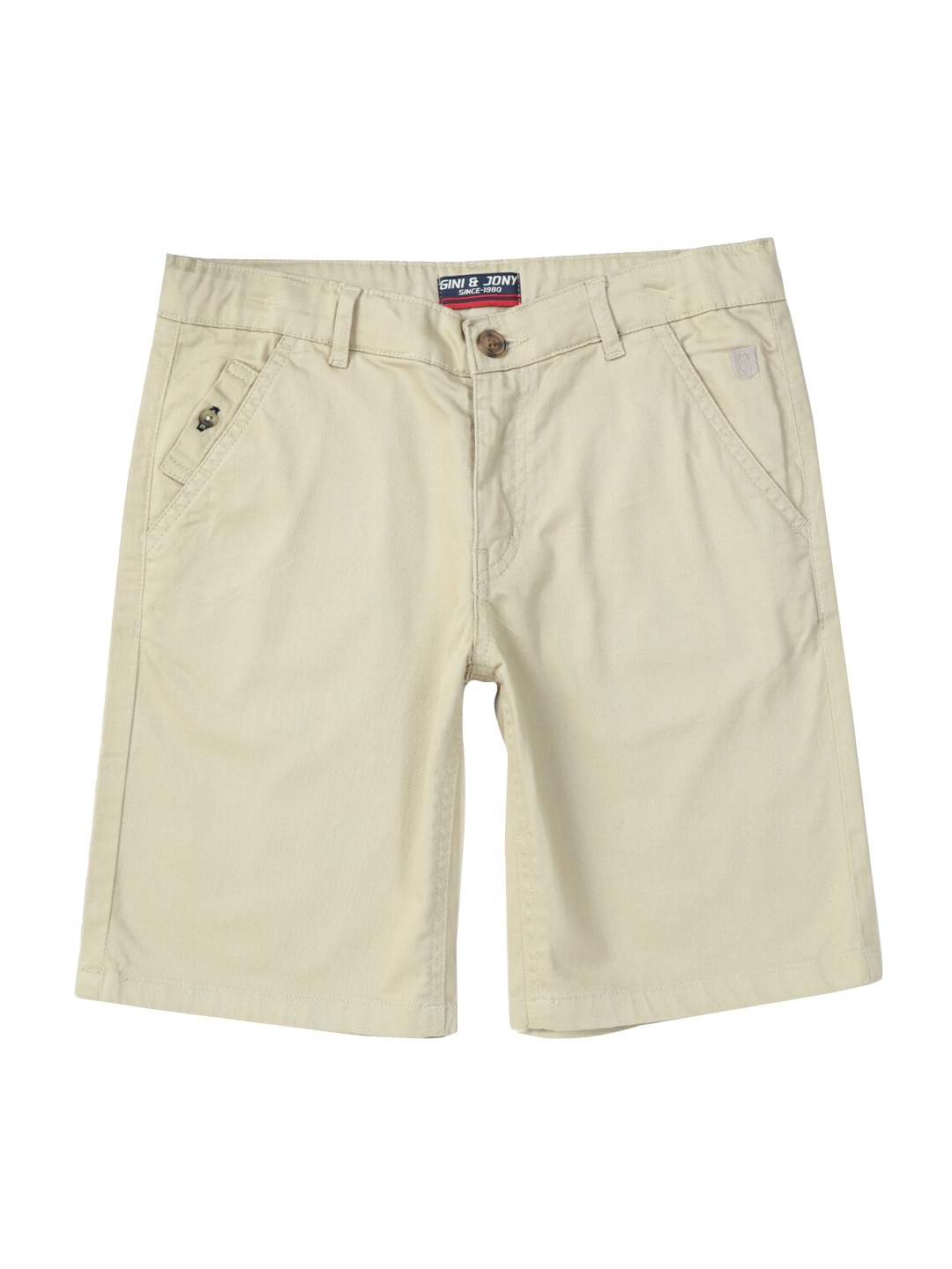 

Gini and Jony Boys Mid-Rise Cotton Regular Fit Chino Shorts, Beige