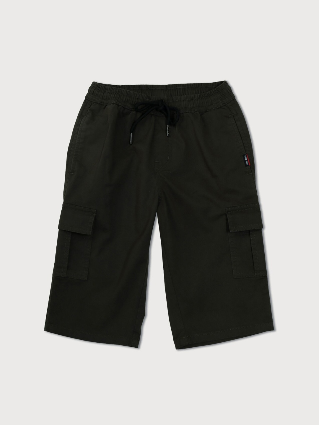 

Gini and Jony Boys Regular Fit Cotton Cargo Shorts, Olive