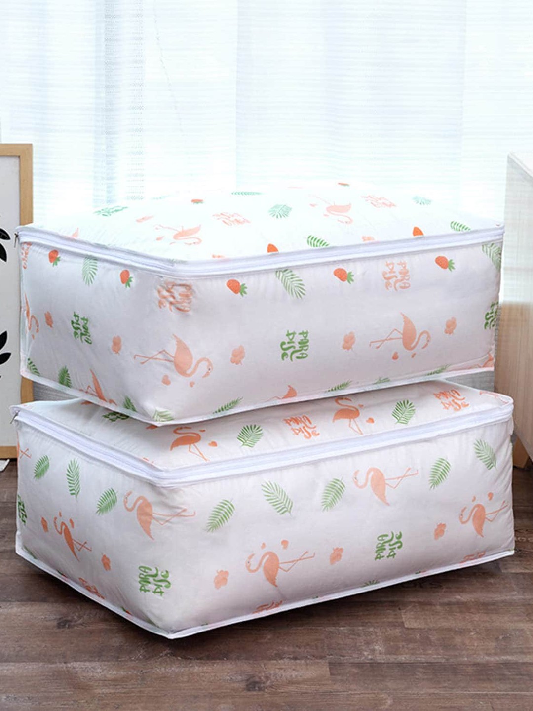 

HOUSE OF QUIRK Blue & White Printed Oversized Organisers