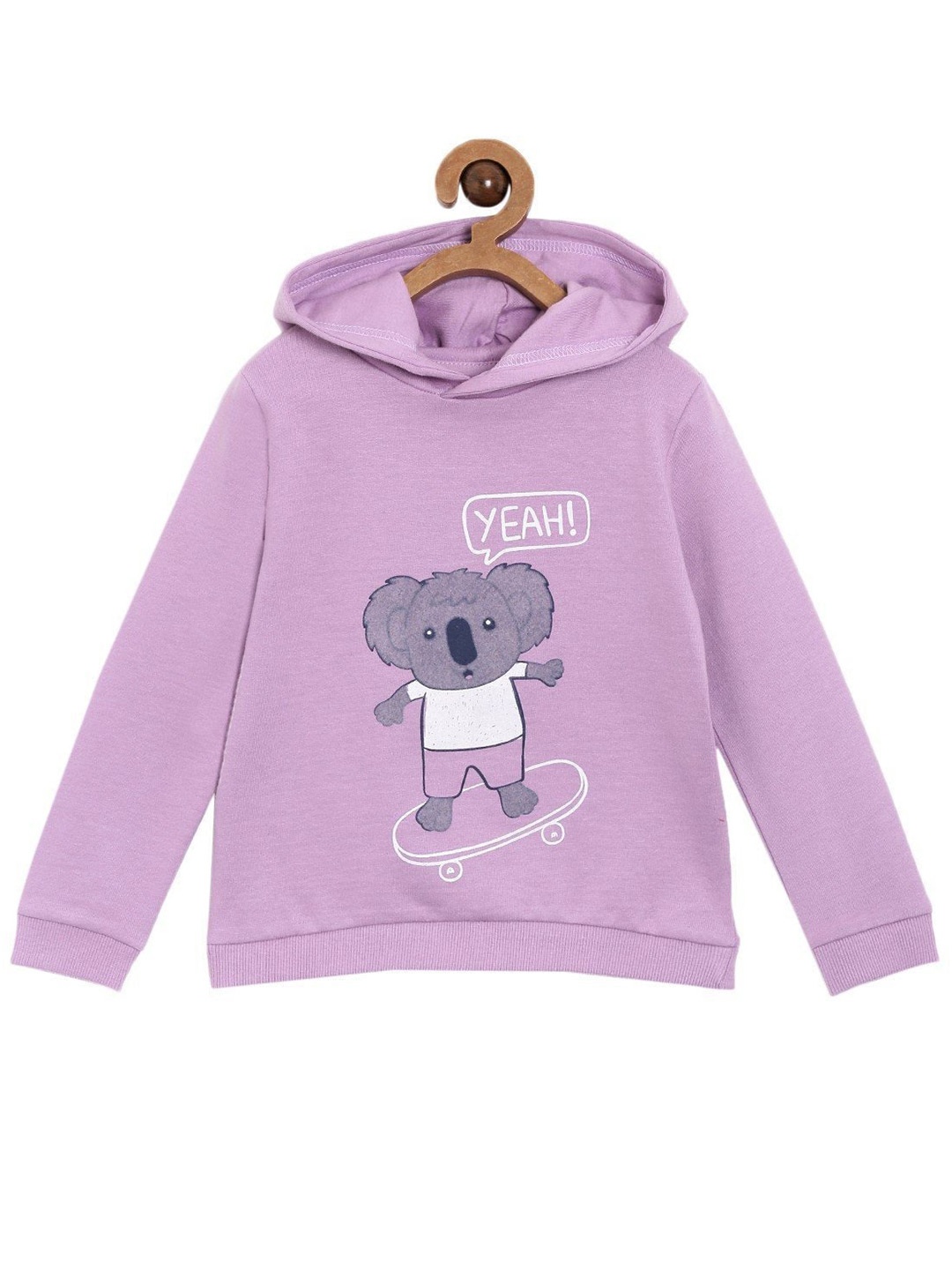 

The Mom Store Kids Printed Hooded Sweatshirt, Lavender