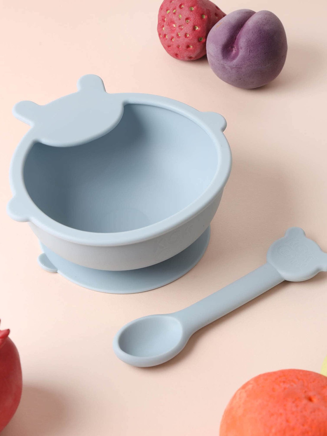 

KICKS & CRAWL Set Of 2 Bowl & Spoon Set, Blue