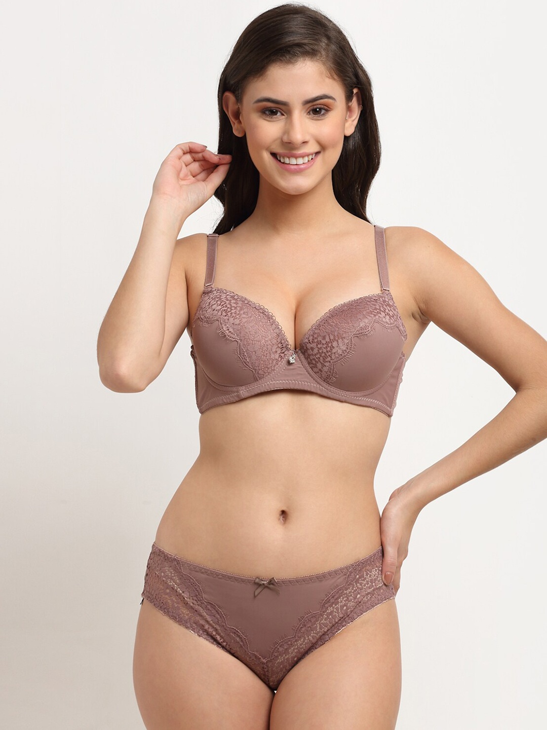 

MAKCLAN Self-Design Lingerie Set K1407LB, Brown