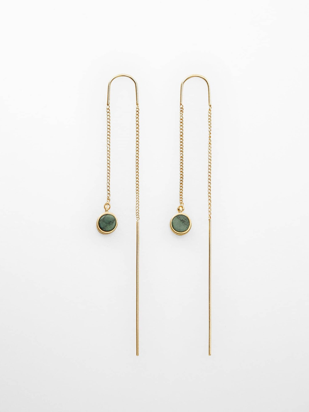 

MANGO Contemporary Drop Earrings, Gold