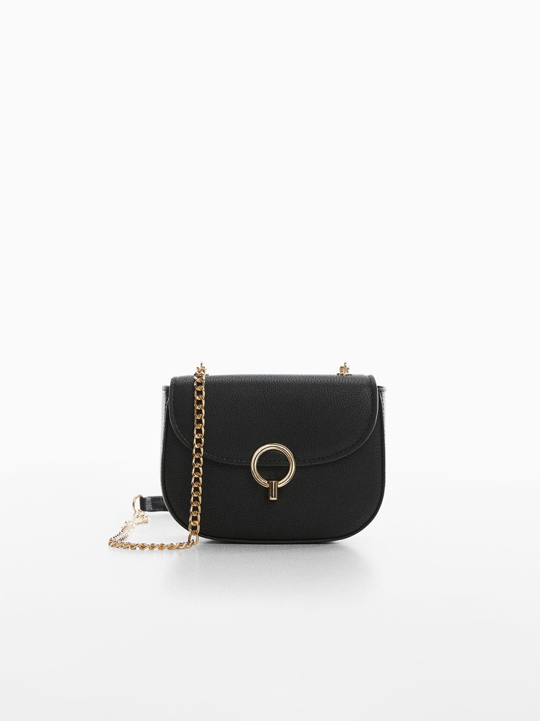 

MANGO Women Structured Sling Bag, Black