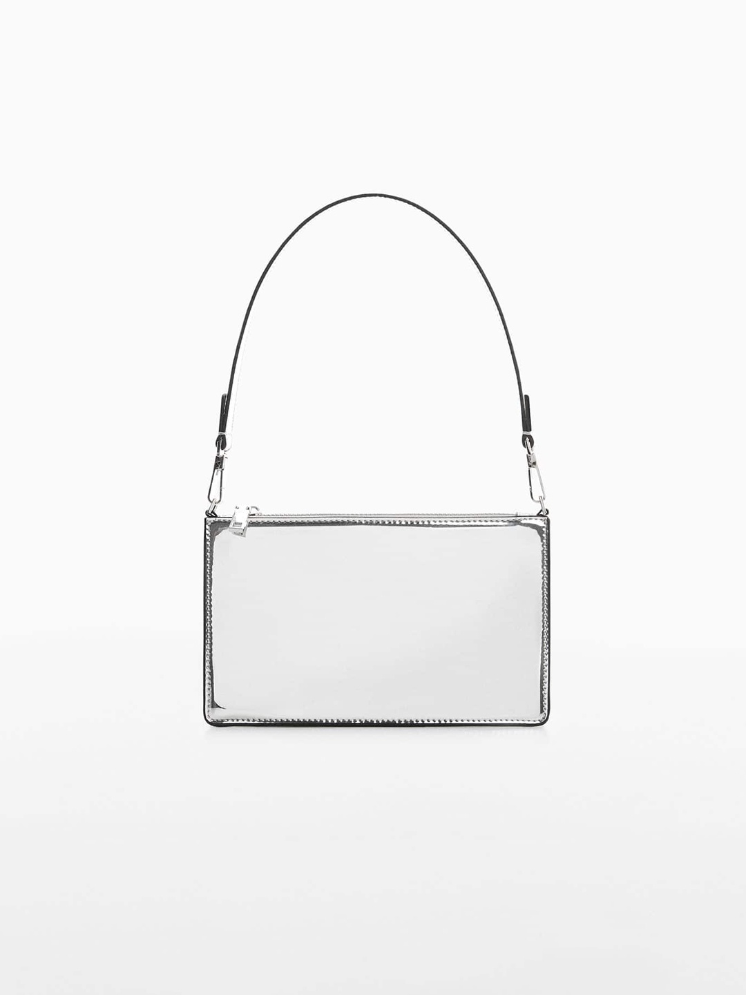 

MANGO X CAMILLE Structured Baguette Bag, Silver