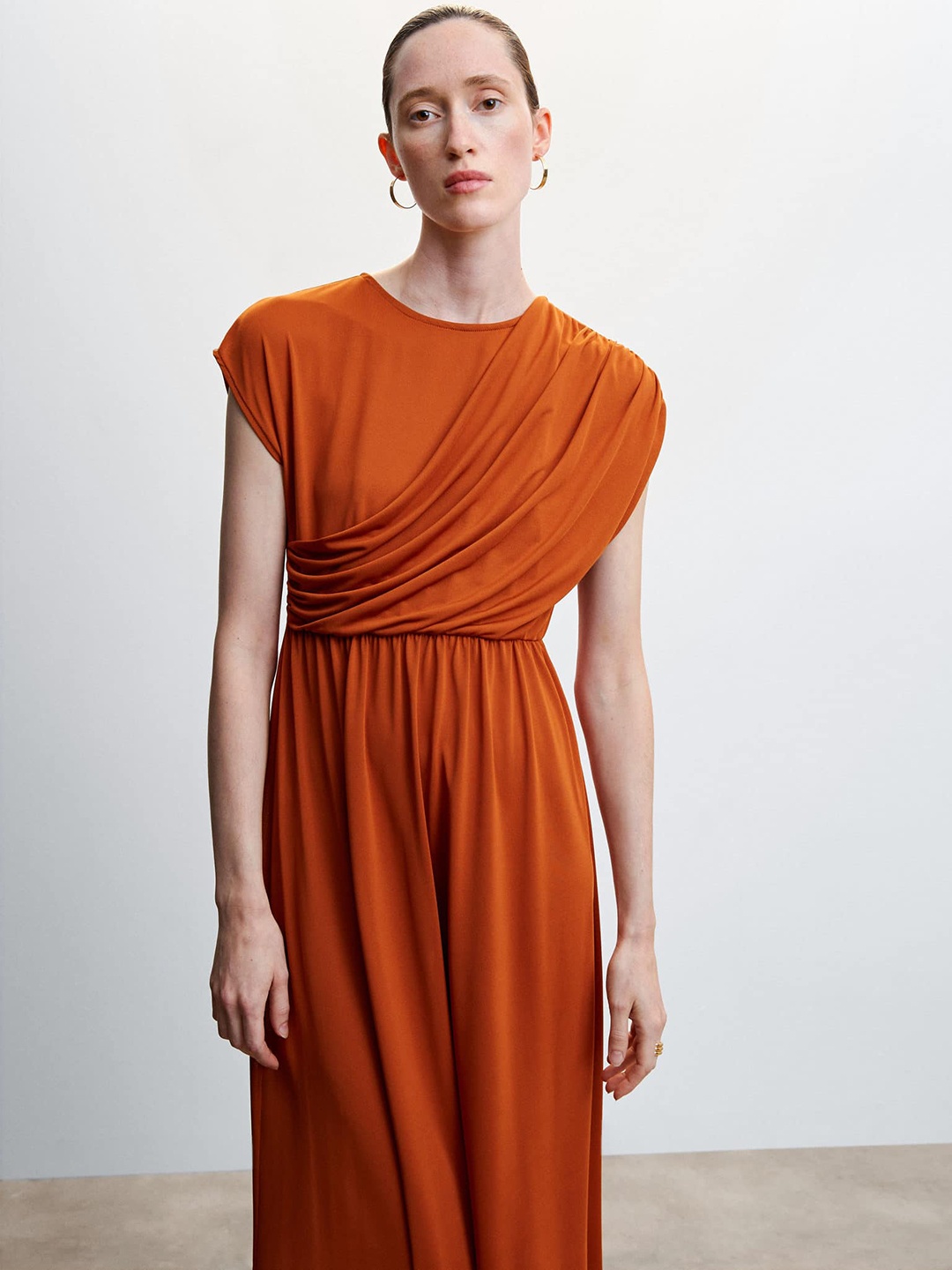 

MANGO Maxi Dress, Rust