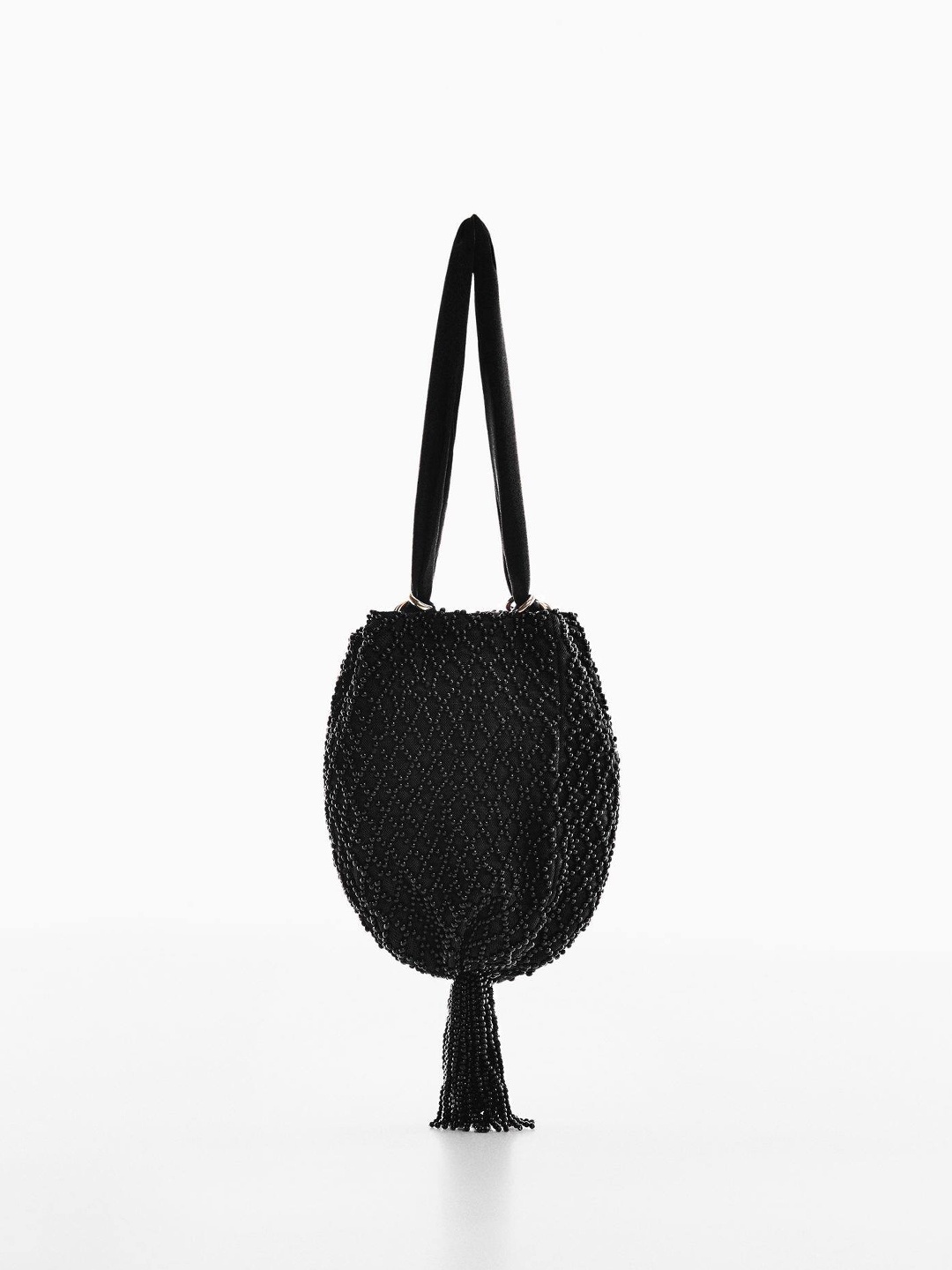 

MANGO Women Embellished Potli, Black