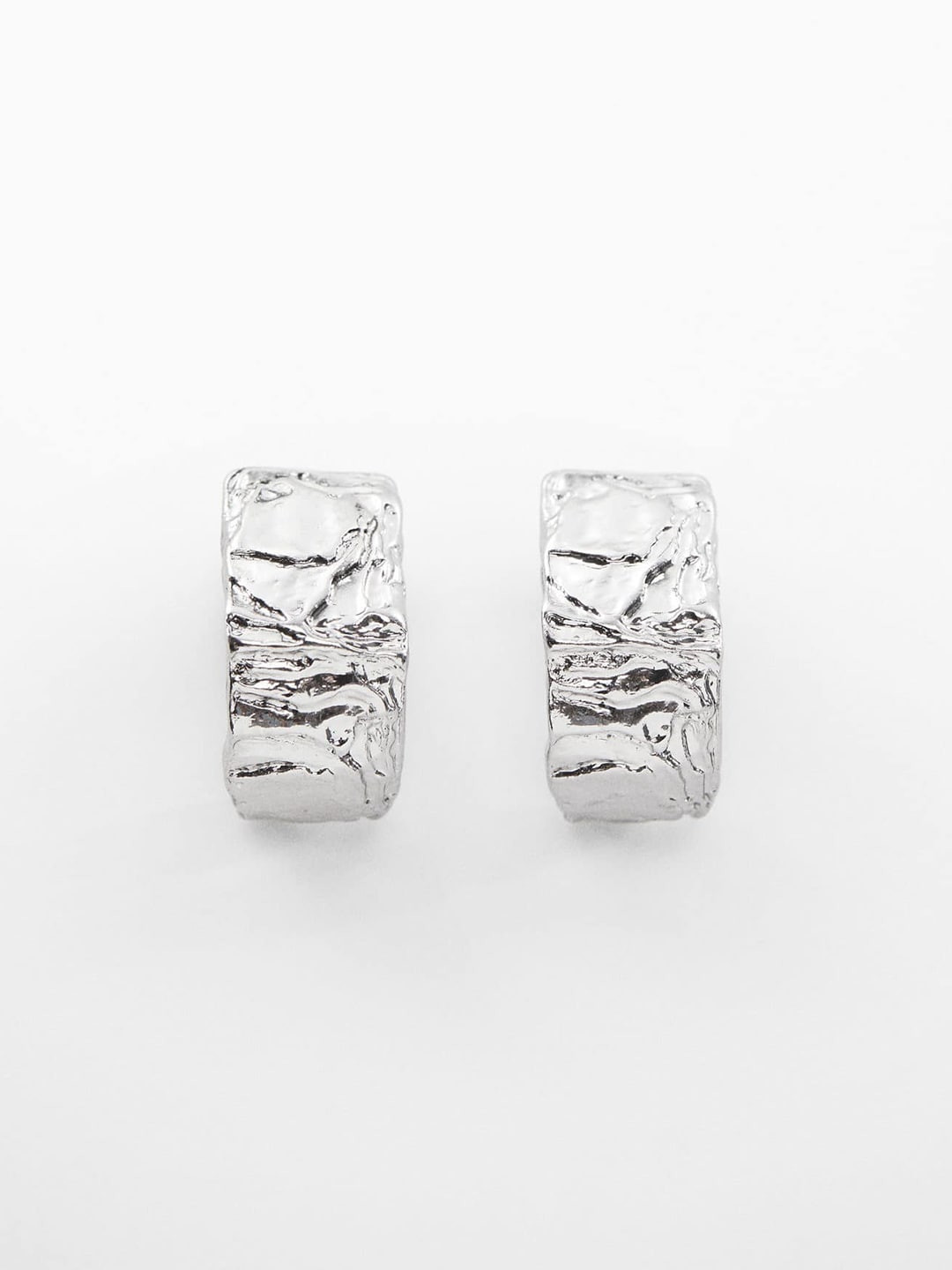

MANGO Crescent Shaped Half Hoop Earrings, Silver
