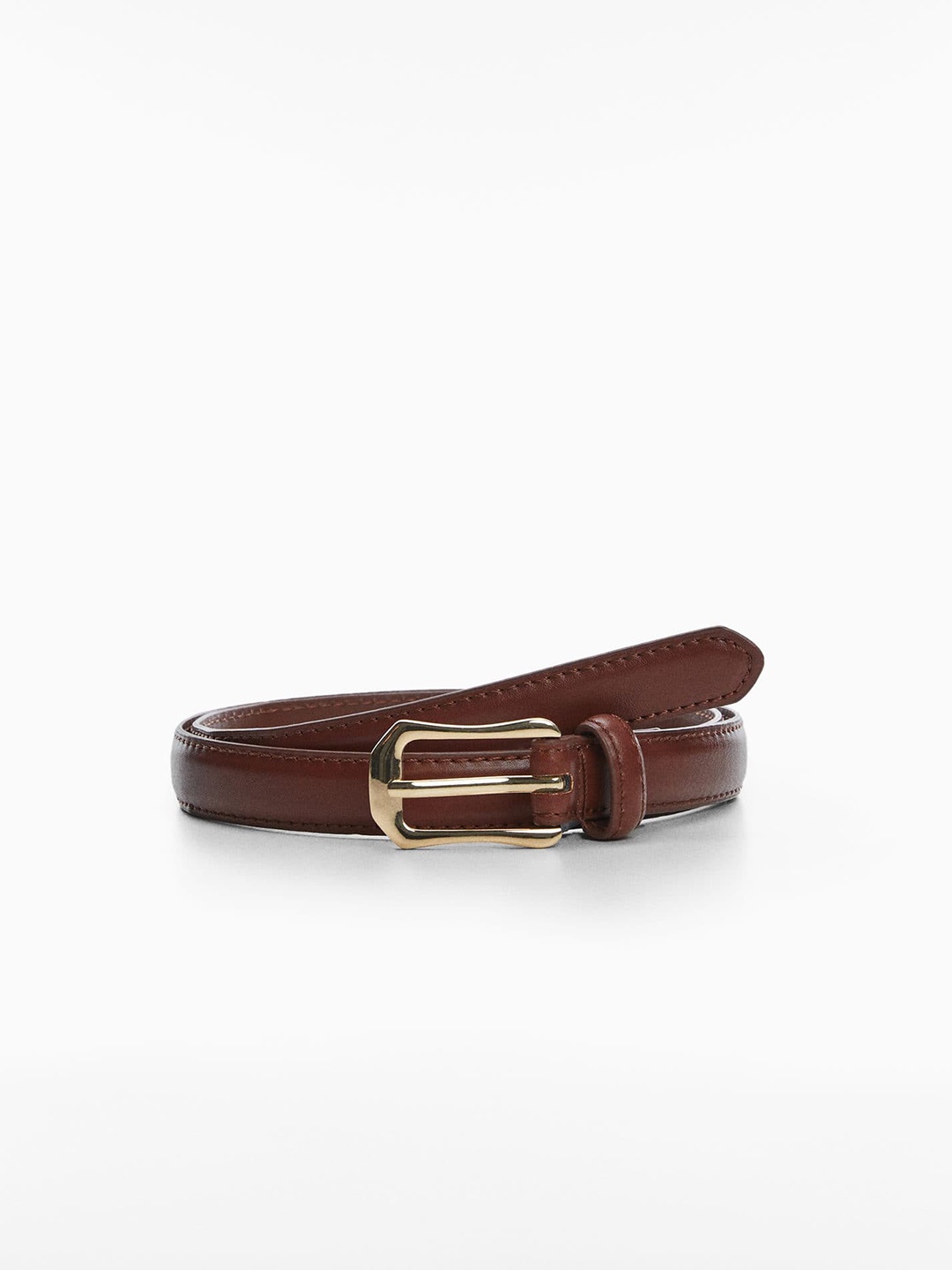 

MANGO Women Slim Belt, Brown