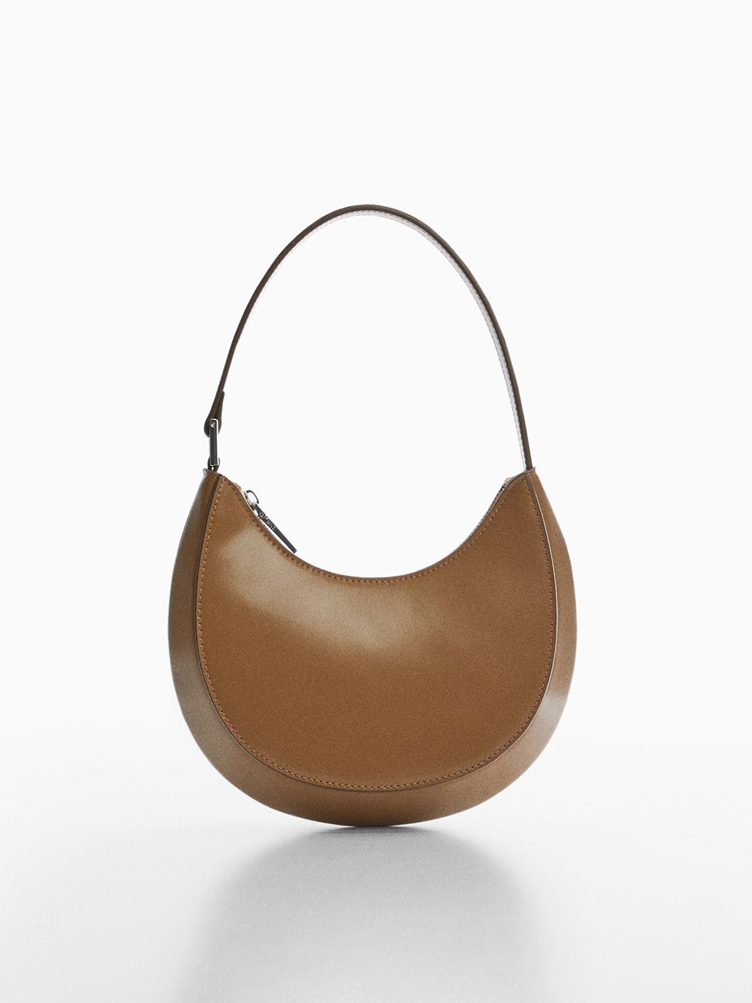 

MANGO Baguette Bag, Camel brown