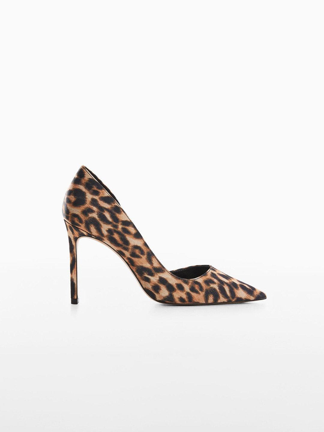 

MANGO Animal Skin Printed Slim Heel Pumps, Brown