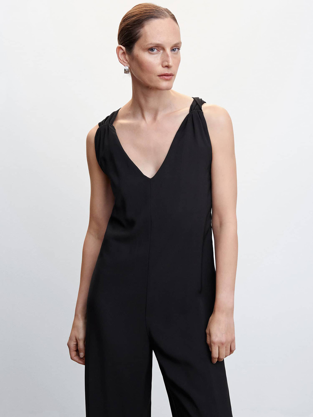 

MANGO Sustainable Basic Jumpsuit, Black