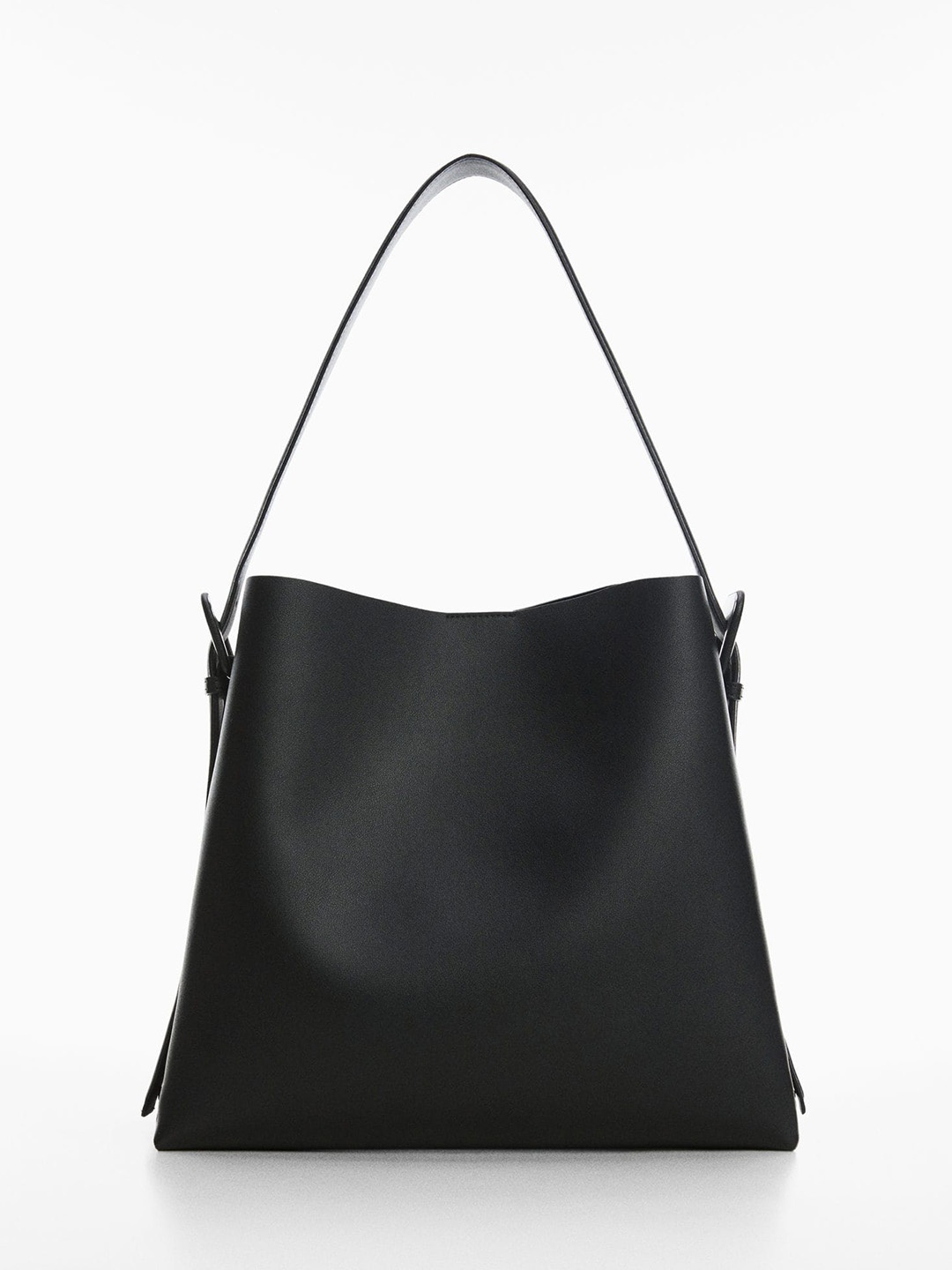 

MANGO Women Structured Shoulder Bag, Black