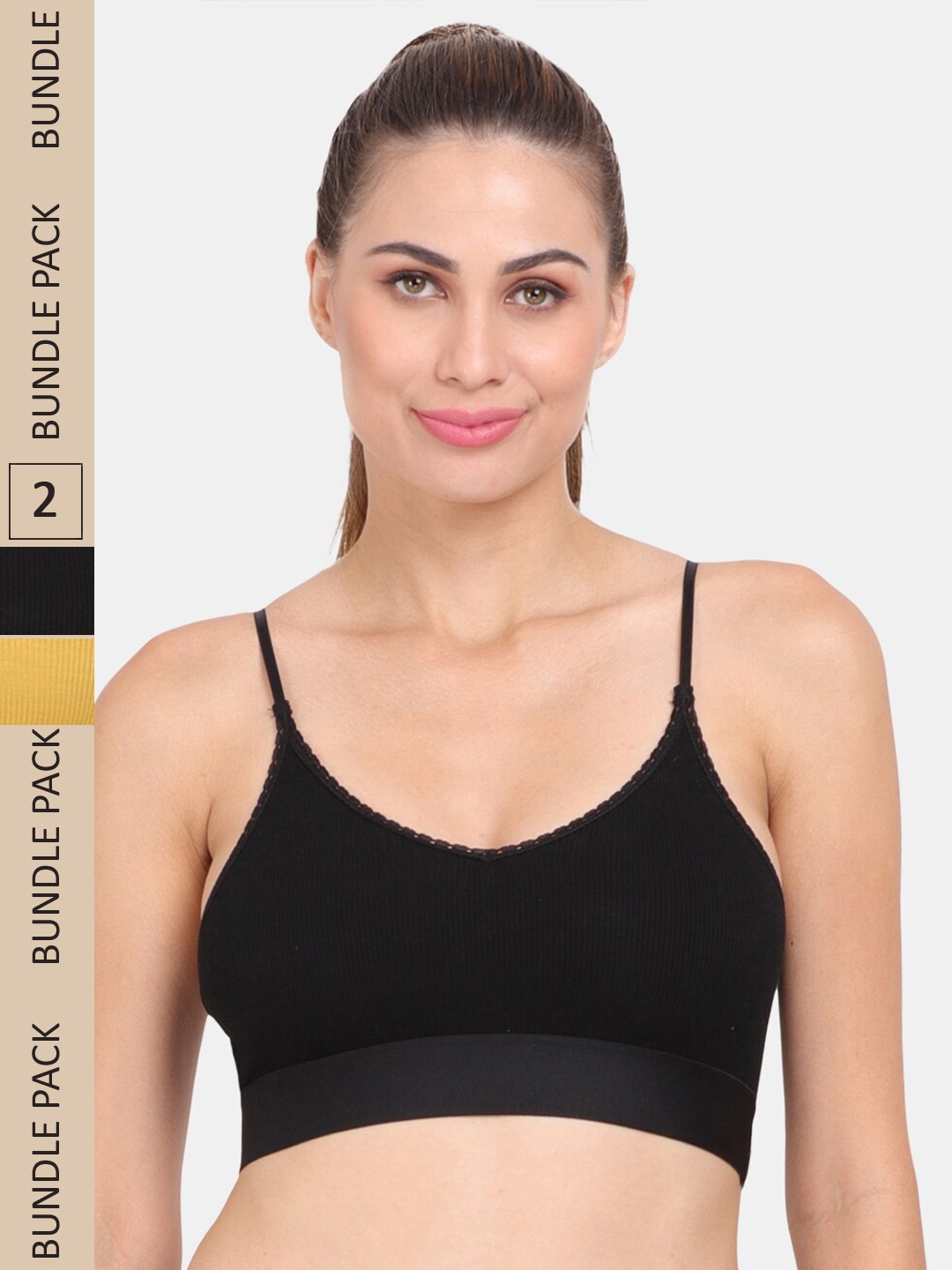 

Amour Secret Pack of 2 Sports Bra - Lightly Padded, Black