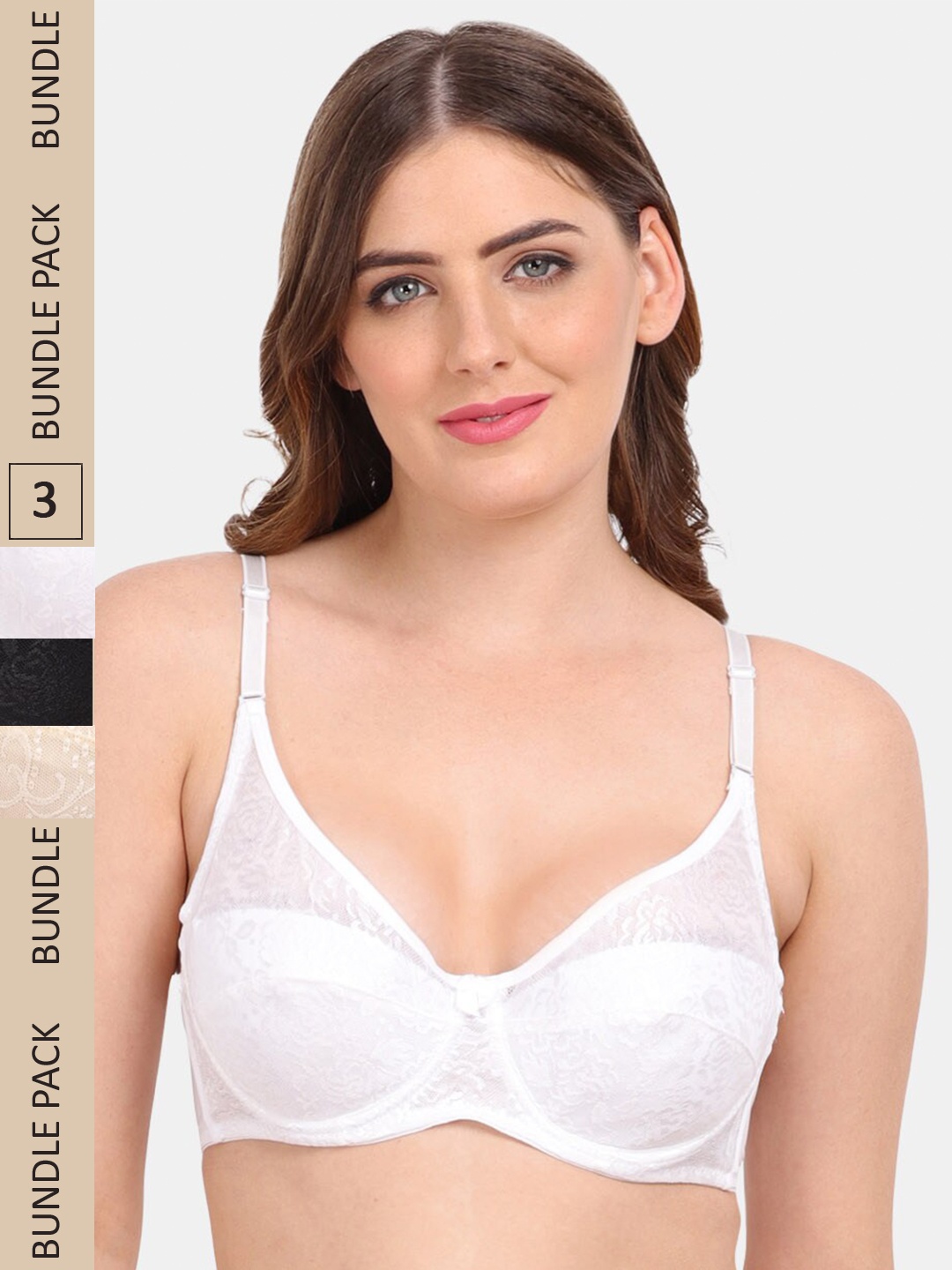 

Amour Secret Pack Of 3 Underwired Bra, Black