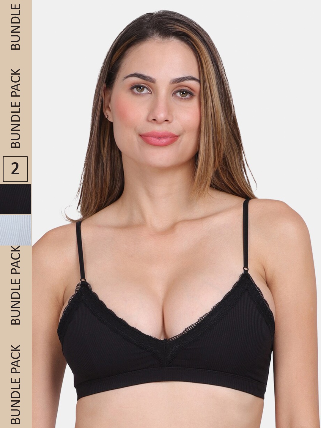 

Amour Secret Pack of 2 Lightly Padded T-shirt Bra, Black