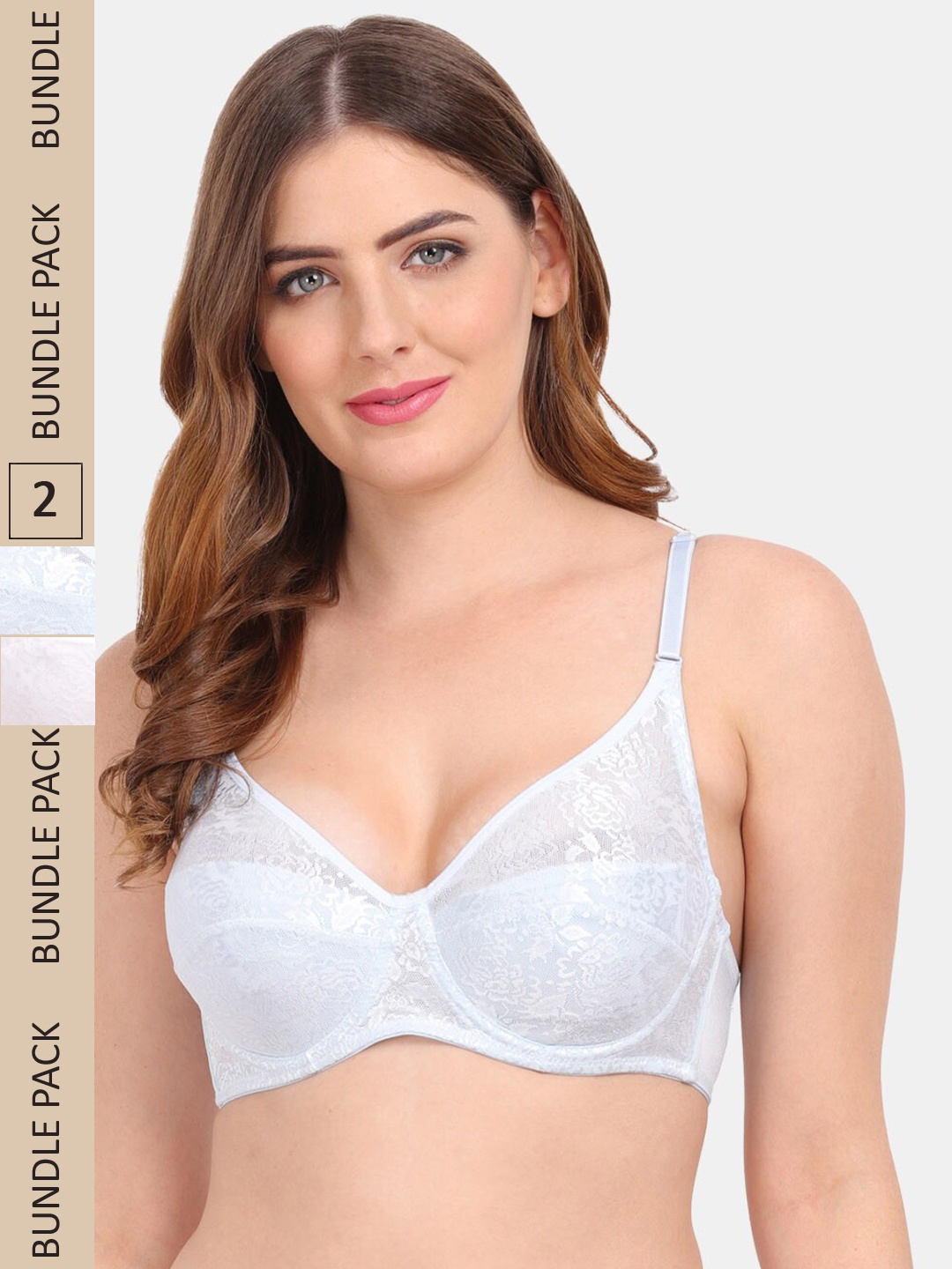 

Amour Secret Pack of 2 Underwired Bra, White