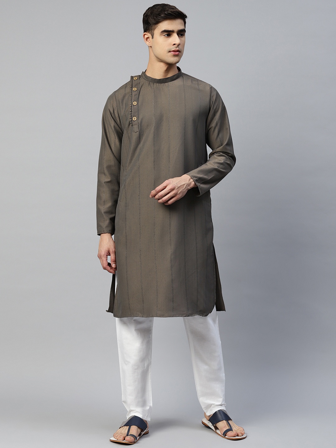 

Readiprint Men Kurta With Pyjamas, Grey