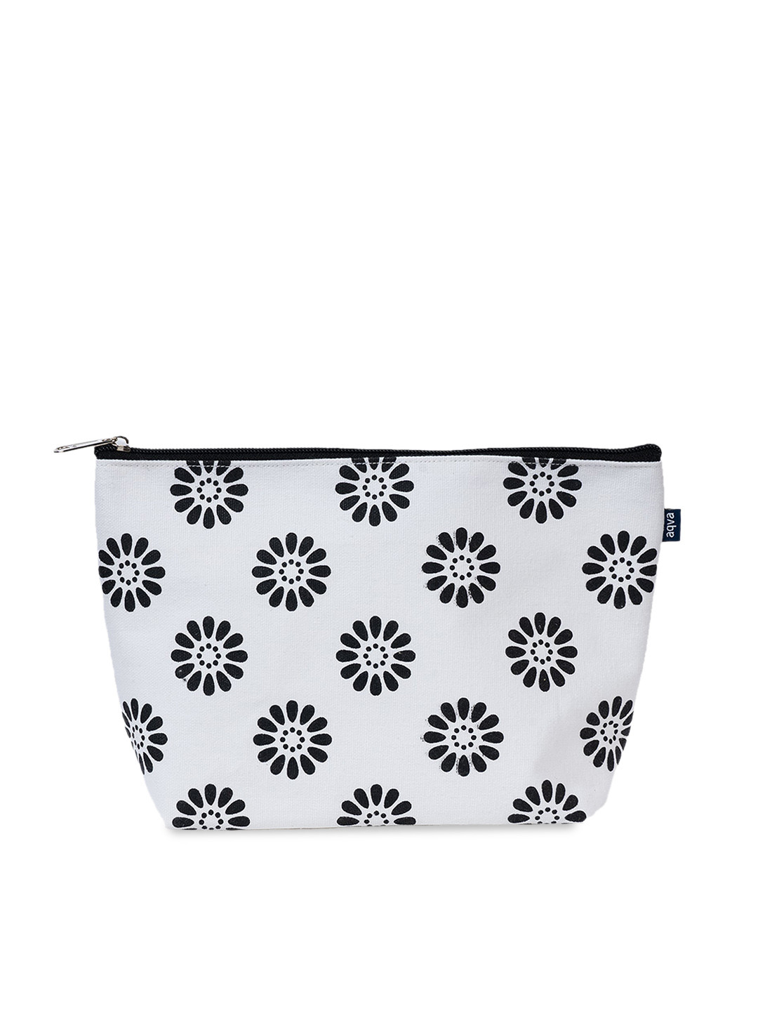 

AQVA Set Of 3 Printed Cosmetic Makeup Bags, White
