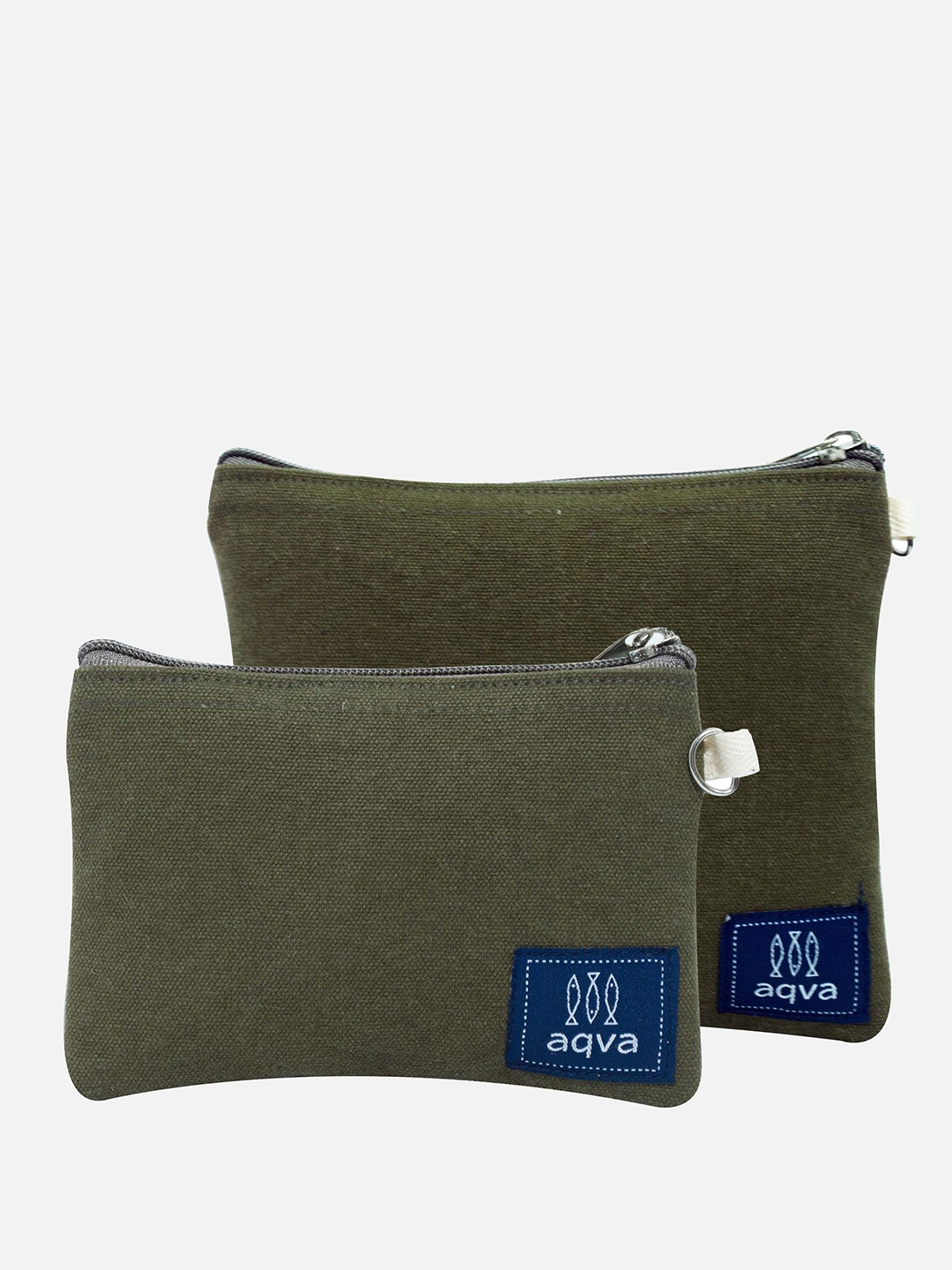 

AQVA Set Of 2 Blue 14Oz Unlaminated Travel pouch, Olive